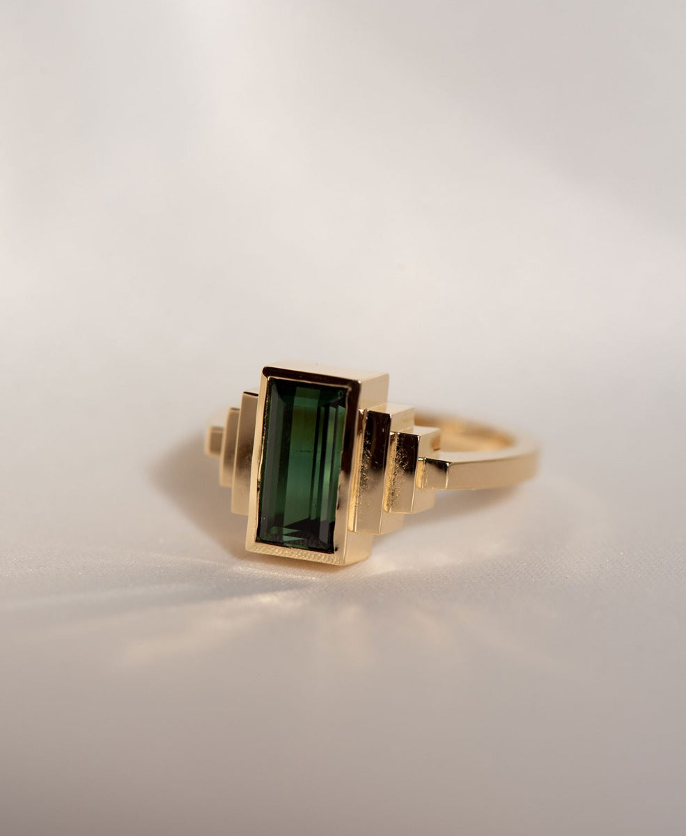 One of a Kind 240 - 18k Yellow Gold, Green Tourmaline