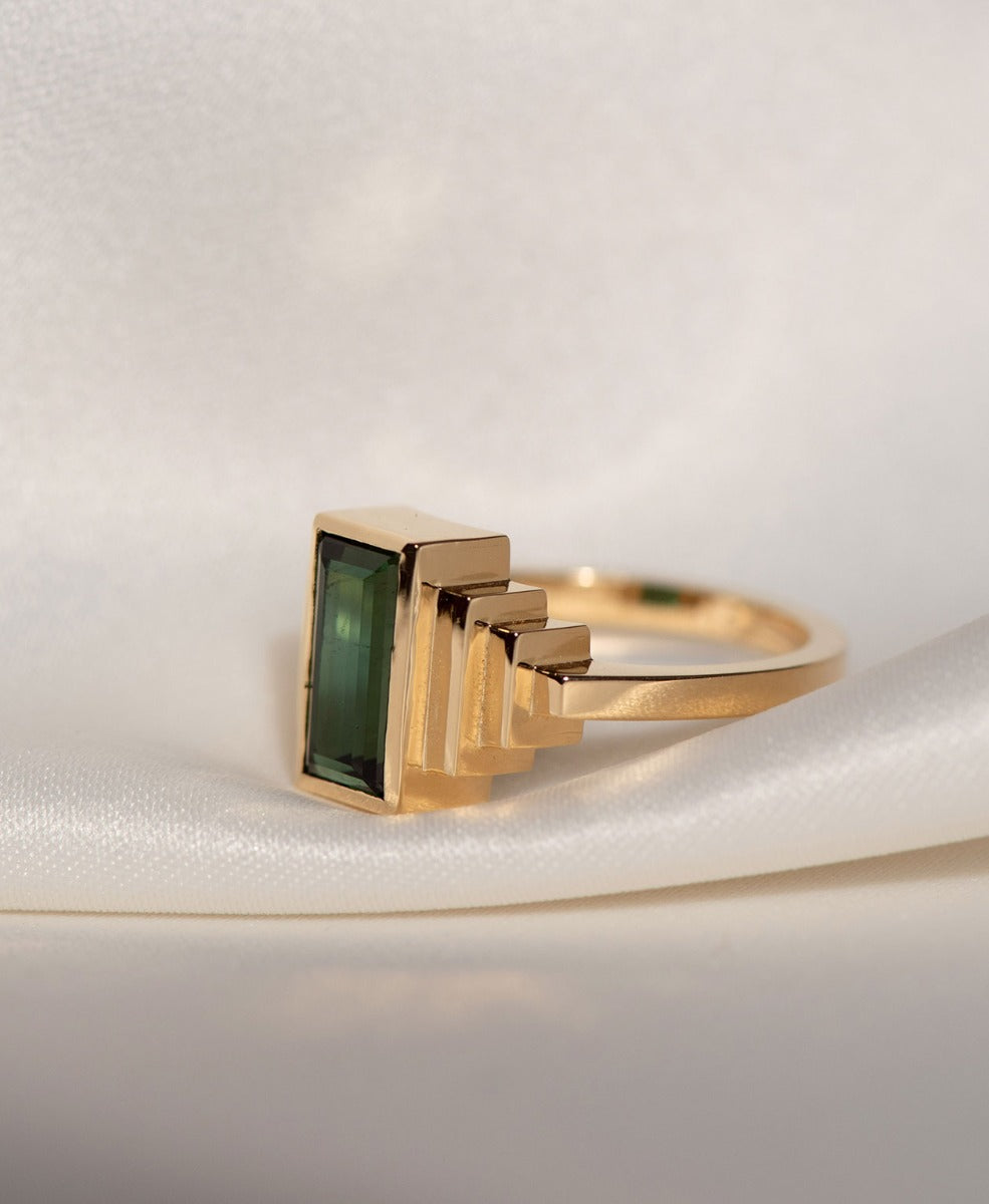 One of a Kind 240 - 18k Yellow Gold, Green Tourmaline