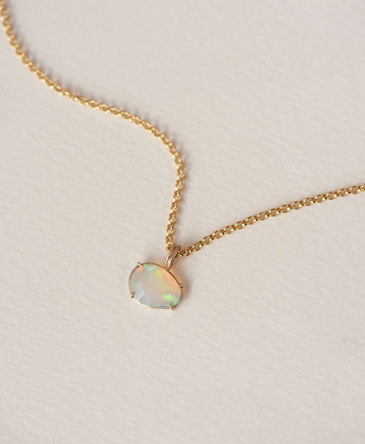 One of a Kind Charm 528 - 9k Yellow Gold, Opal