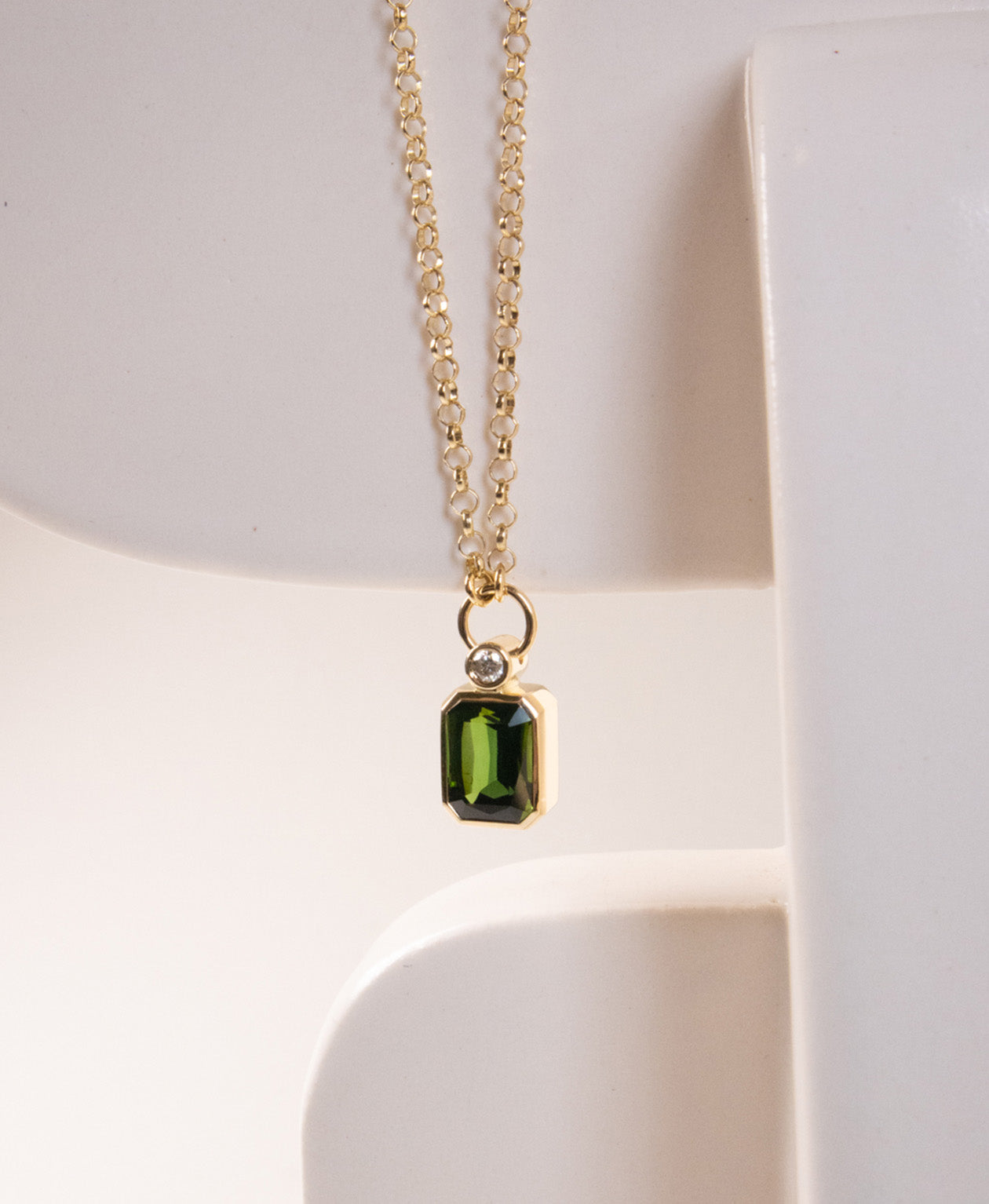 One of a Kind 483 - 9k Yellow Gold, Green Tourmaline