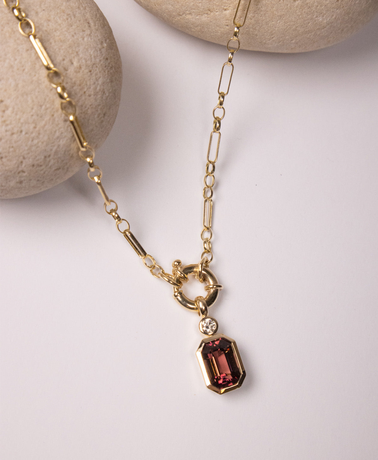 One of a Kind 480 - 9k Yellow Gold, Pink Tourmaline