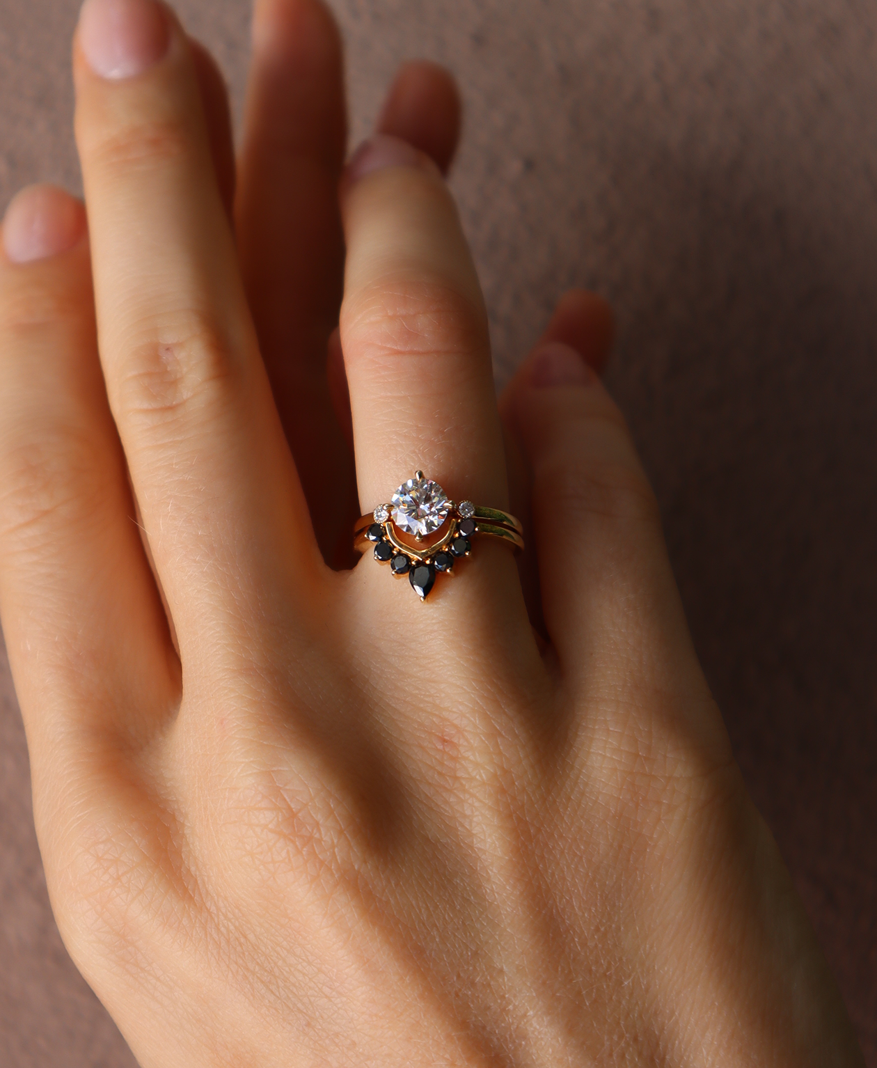 One of a Kind 336 - 18k Yellow Gold, Black Diamond