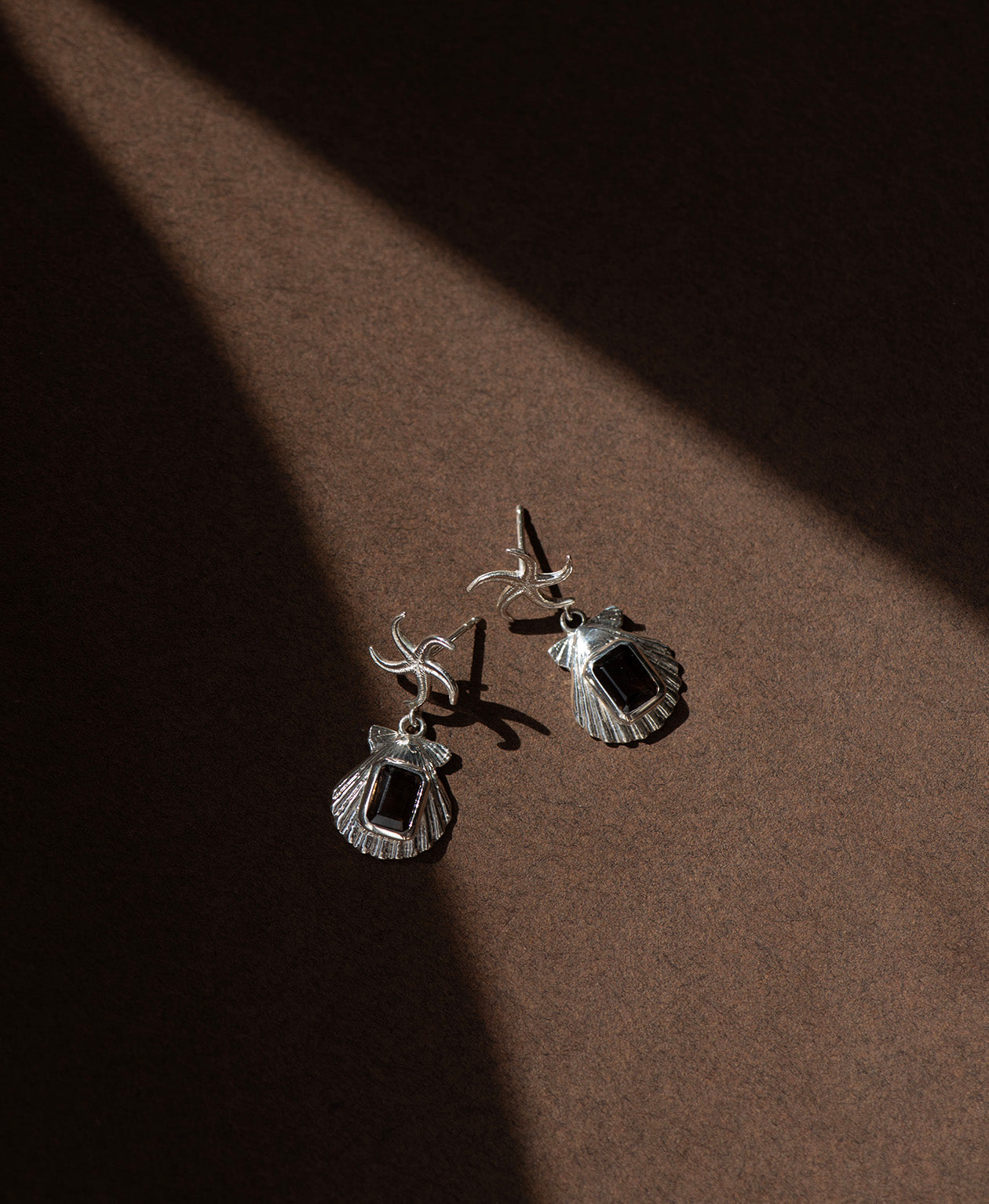 Alara Earrings - 925 Sterling Silver, Smoky Quartz | Zoë & Morgan UK