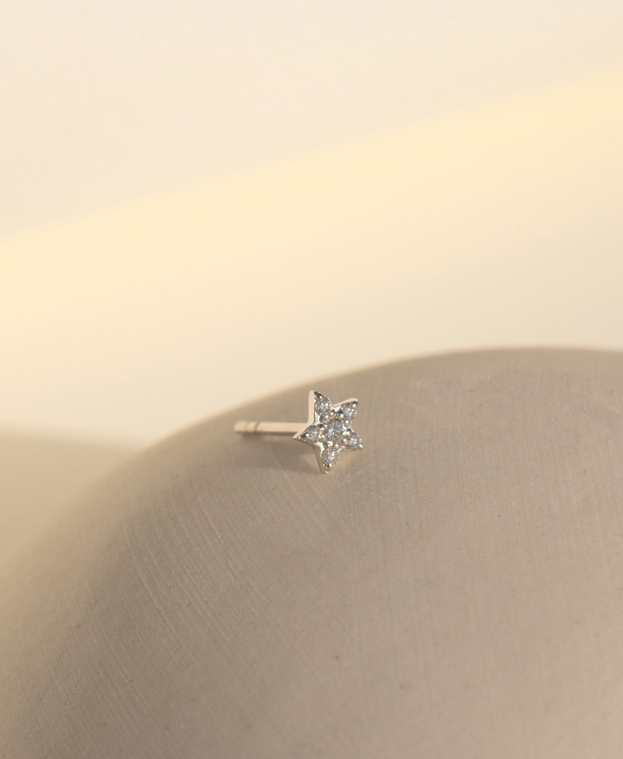 Alcyone Single Stud - 9k White Gold, Diamond
