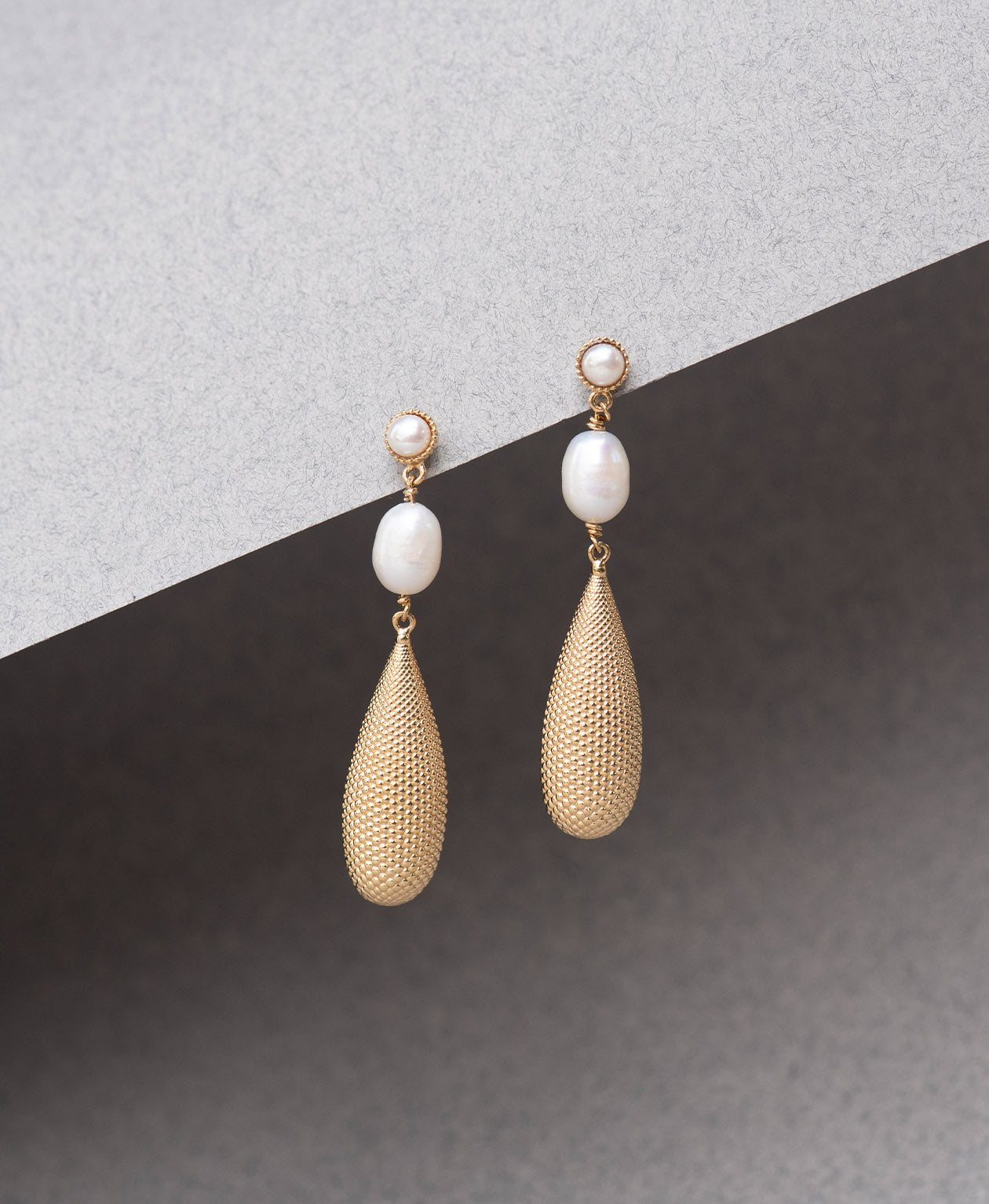 Ava Earrings - 22k Gold Vermeil, Pearl