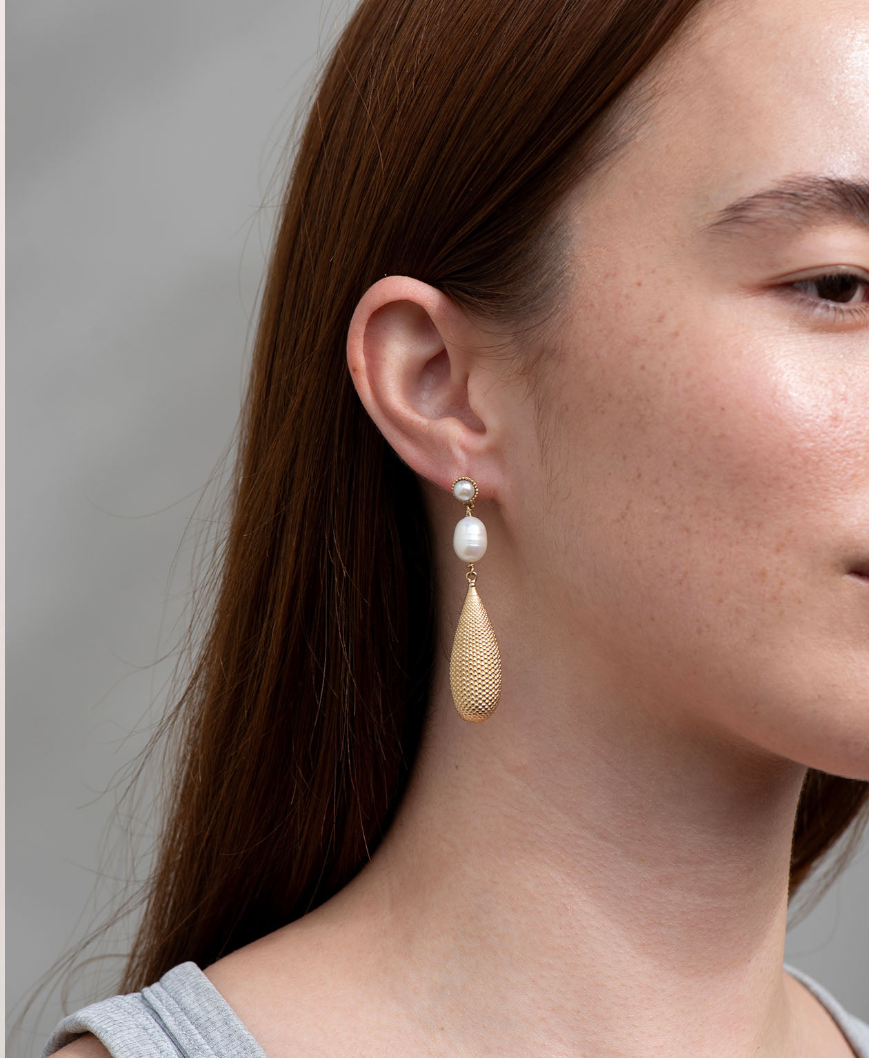 Ava Earrings - 22k Gold Vermeil, Pearl