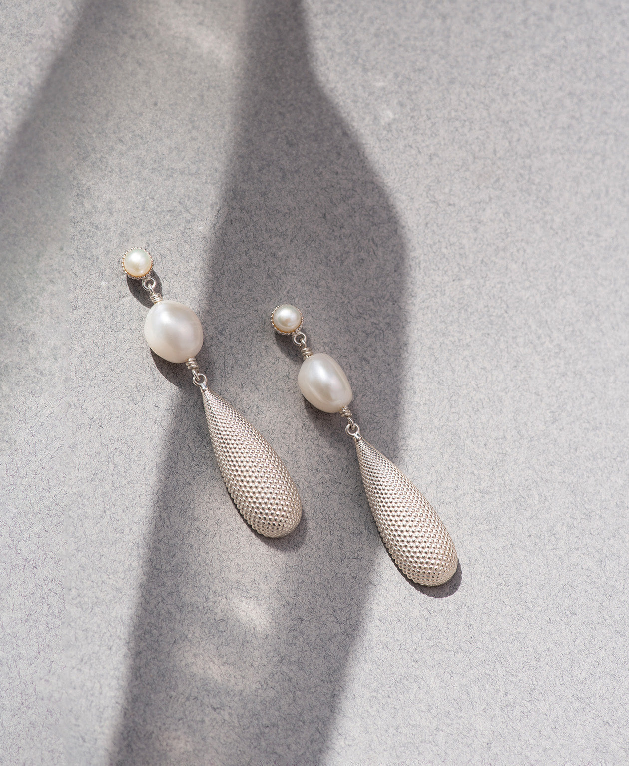 Ava Earrings - 925 Sterling Silver, Pearl
