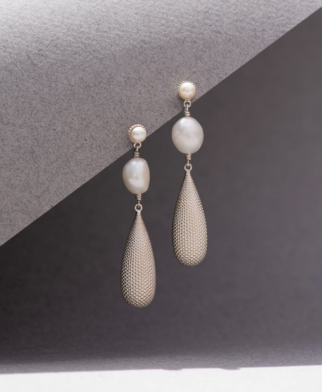 Ava Earrings - 925 Sterling Silver, Pearl