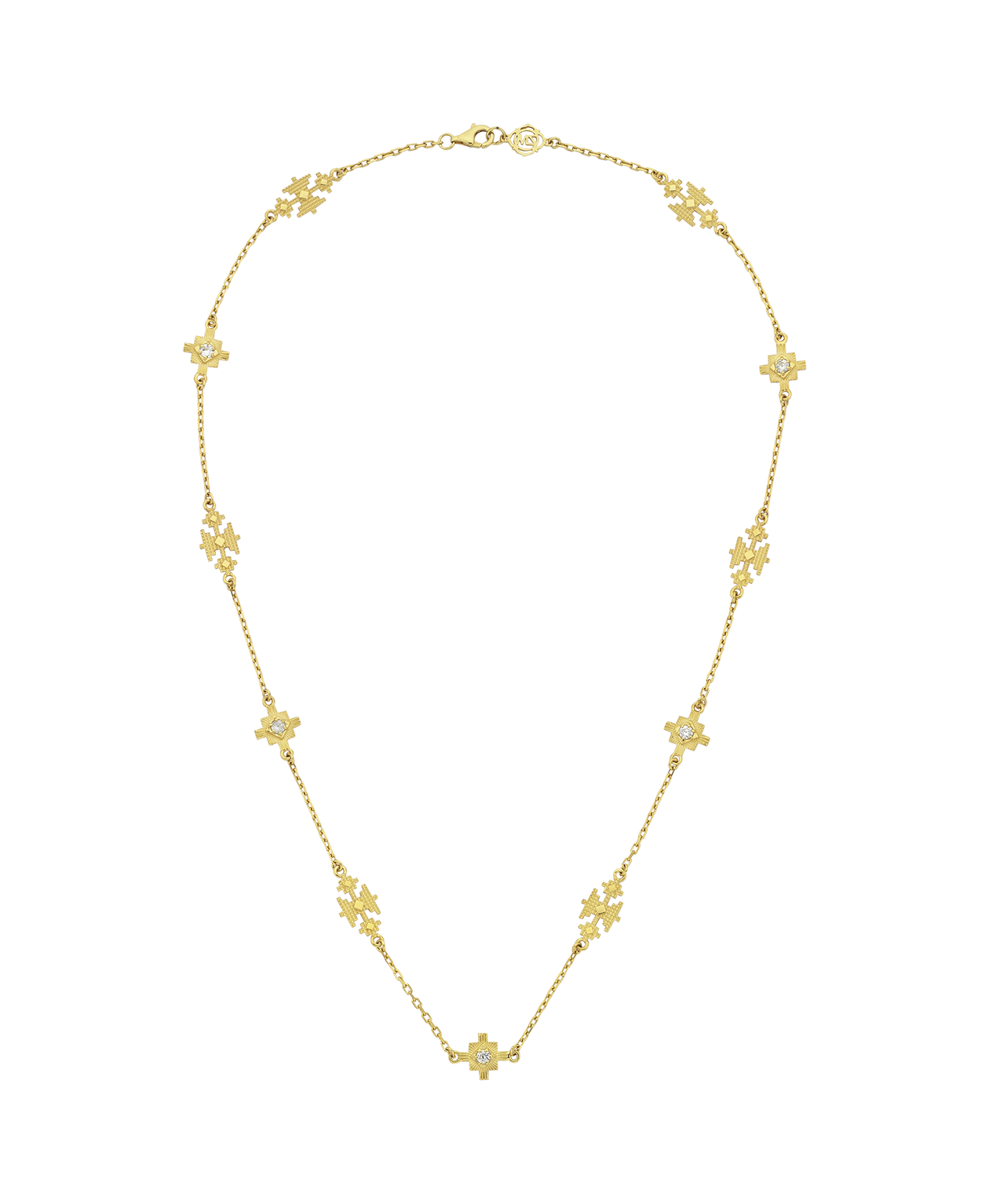 Ayllu Necklace - 22k Gold Vermeil, White Zircon
