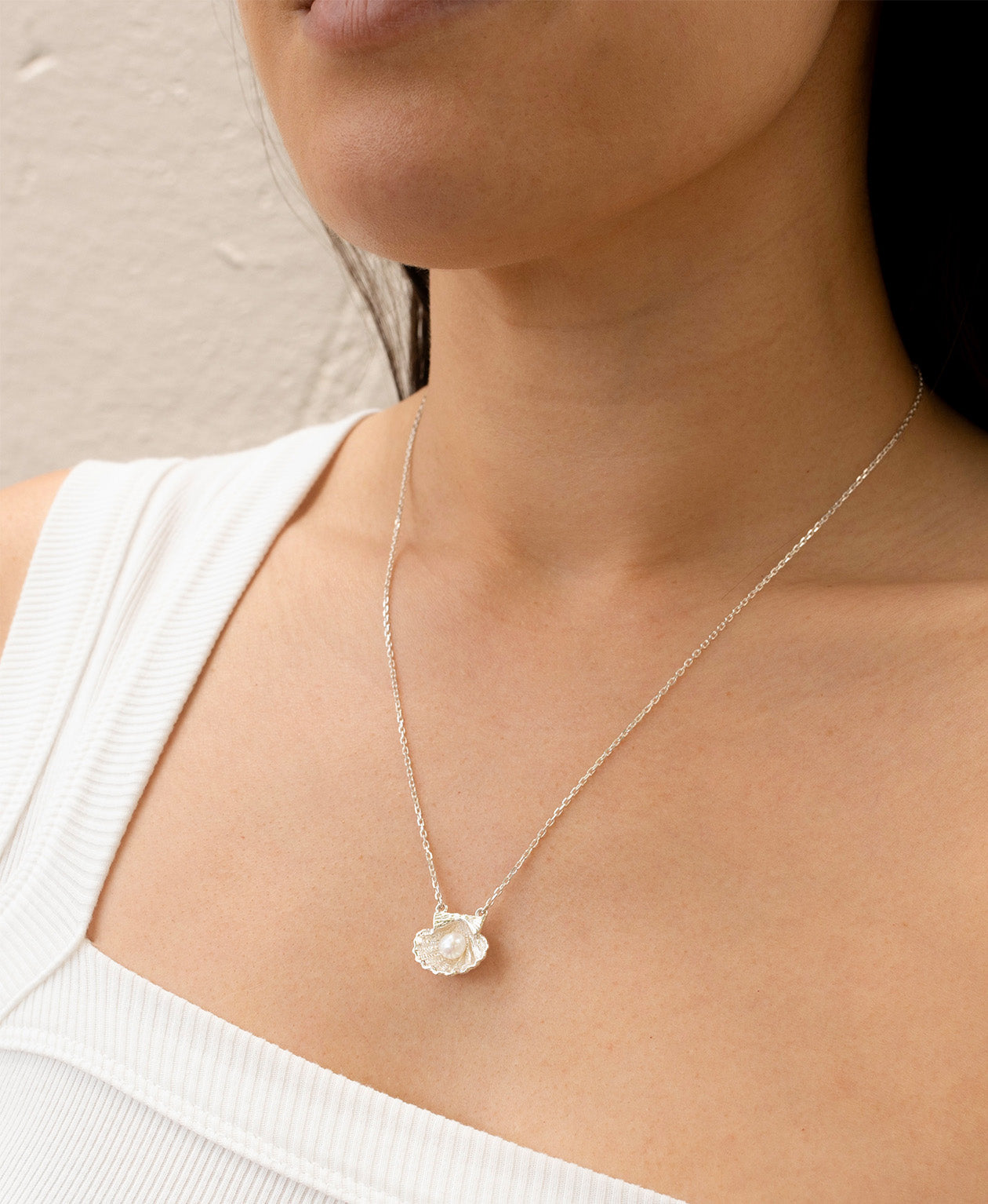 Camino Pearl Necklace - 925 Sterling Silver, Pearl