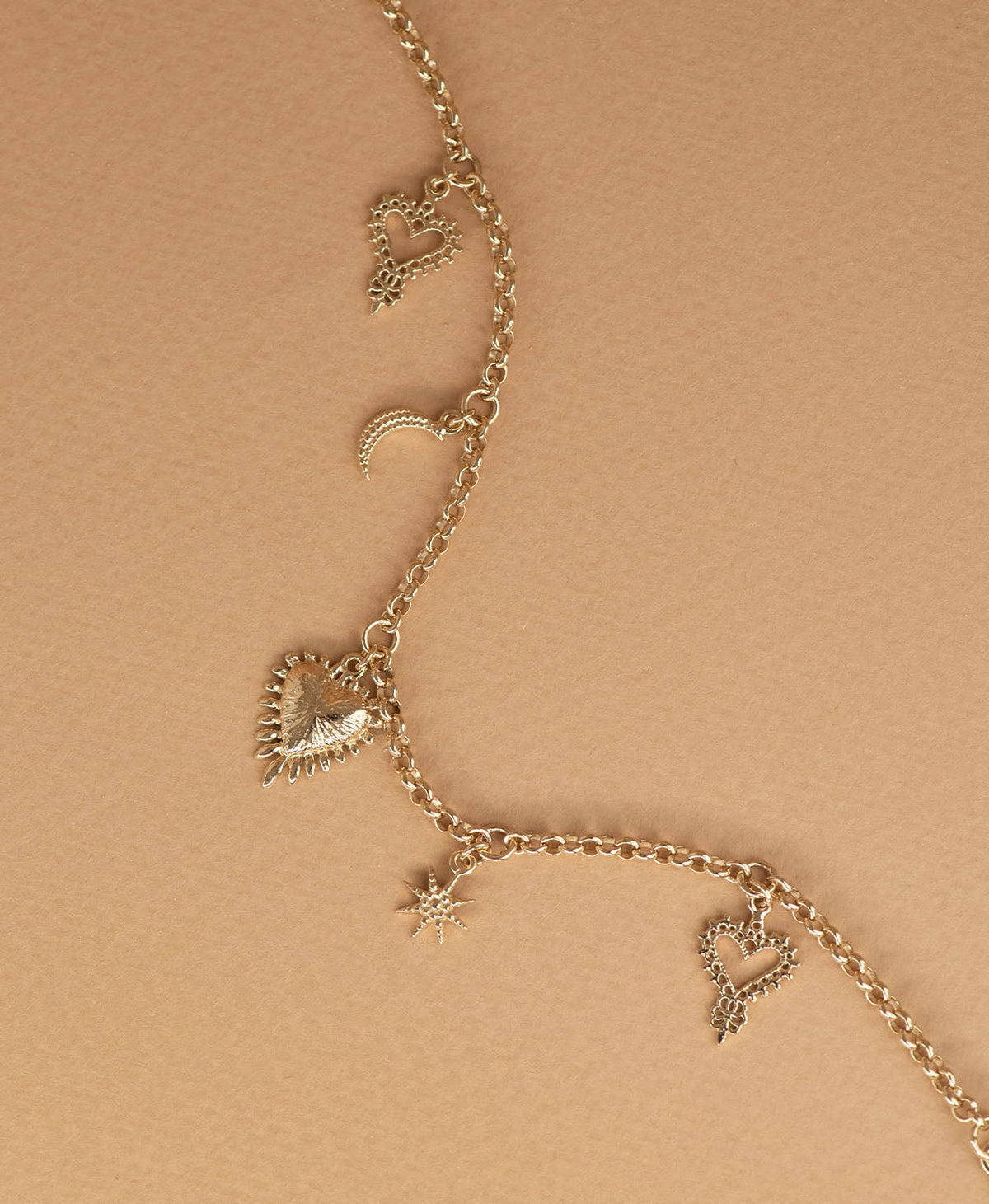 Mini Heart Earrings and Charmed Bracelet Gift Set - 22k Gold Vermeil