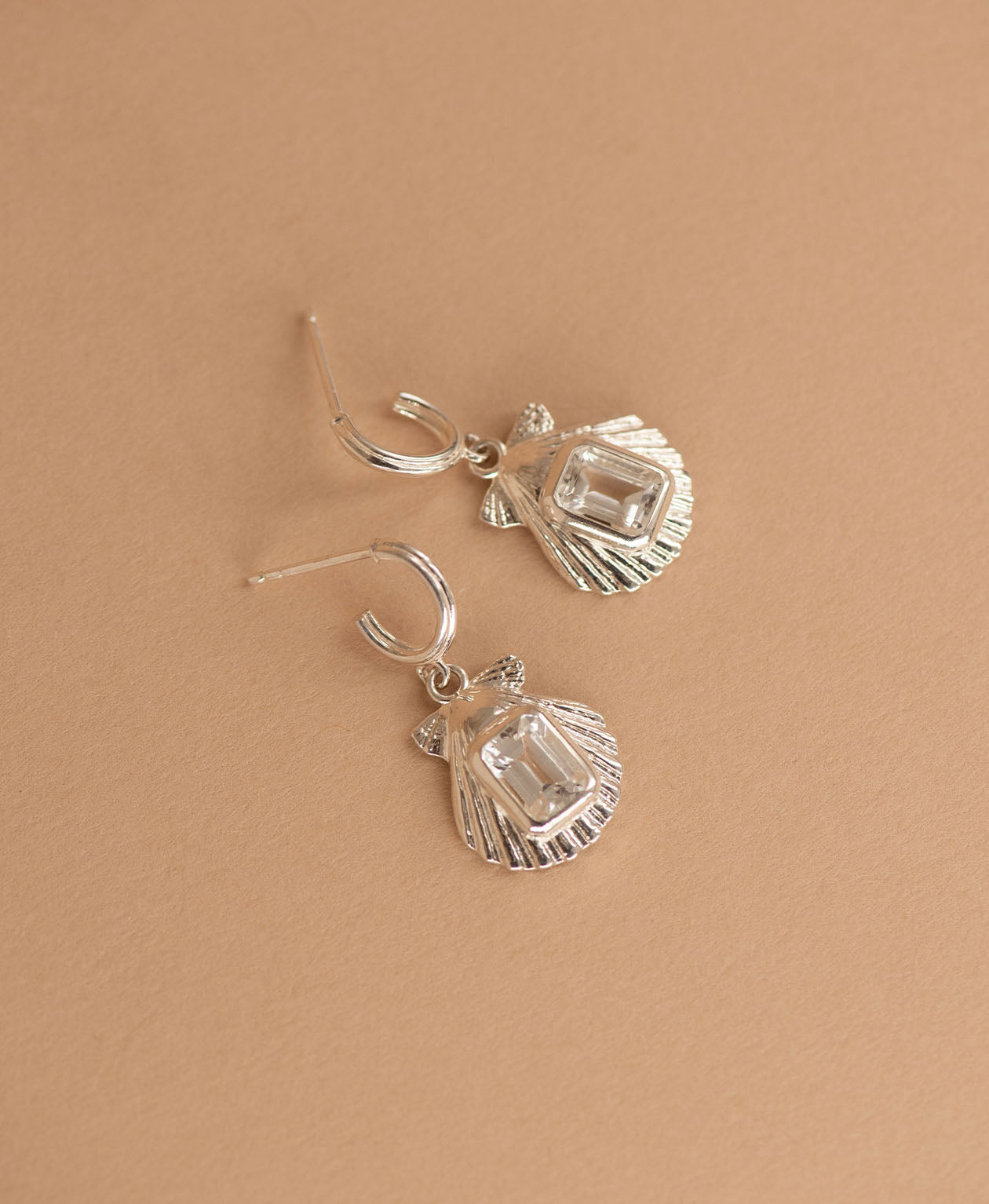 Cordelia Earrings - 925 Sterling Silver, White Topaz