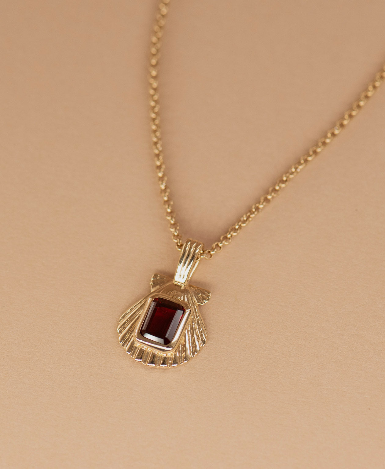 Cordelia Necklace - 22k Gold Vermeil, Rhodolite Garnet
