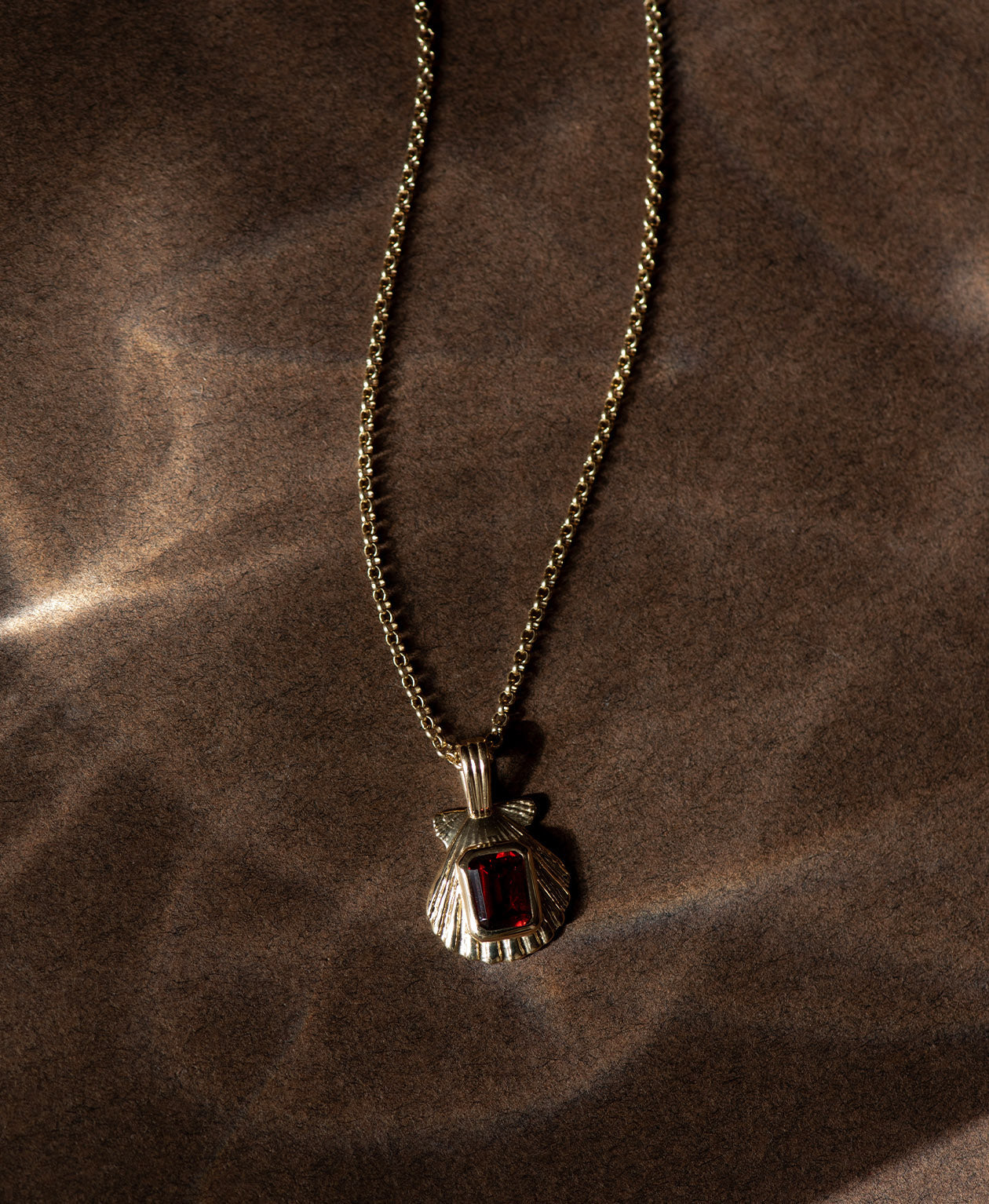 Cordelia Necklace - 22k Gold Vermeil, Rhodolite Garnet