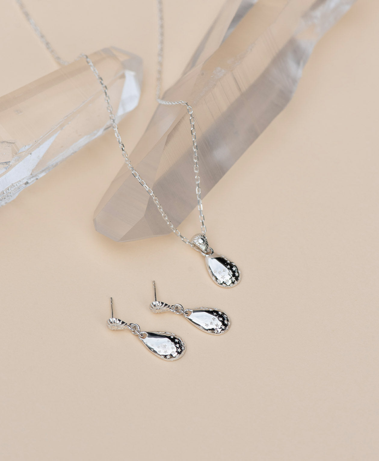 Cosmic Drop Earrings - 925 Sterling Silver