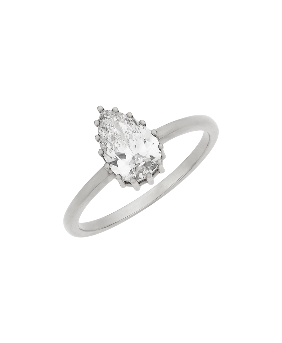 Eros Engagement Ring - Platinum, Pear Cut Diamond 1.0 carat