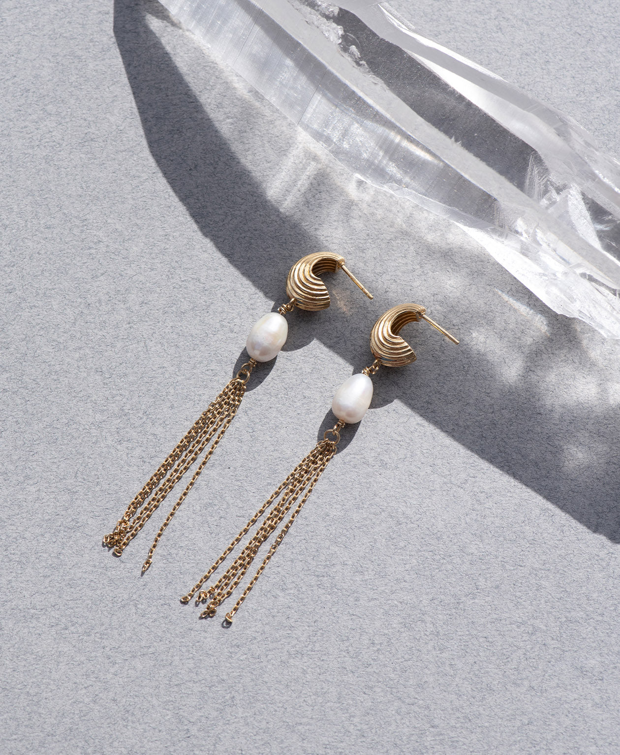 Esme Earrings - 22k Gold Vermeil, Pearl
