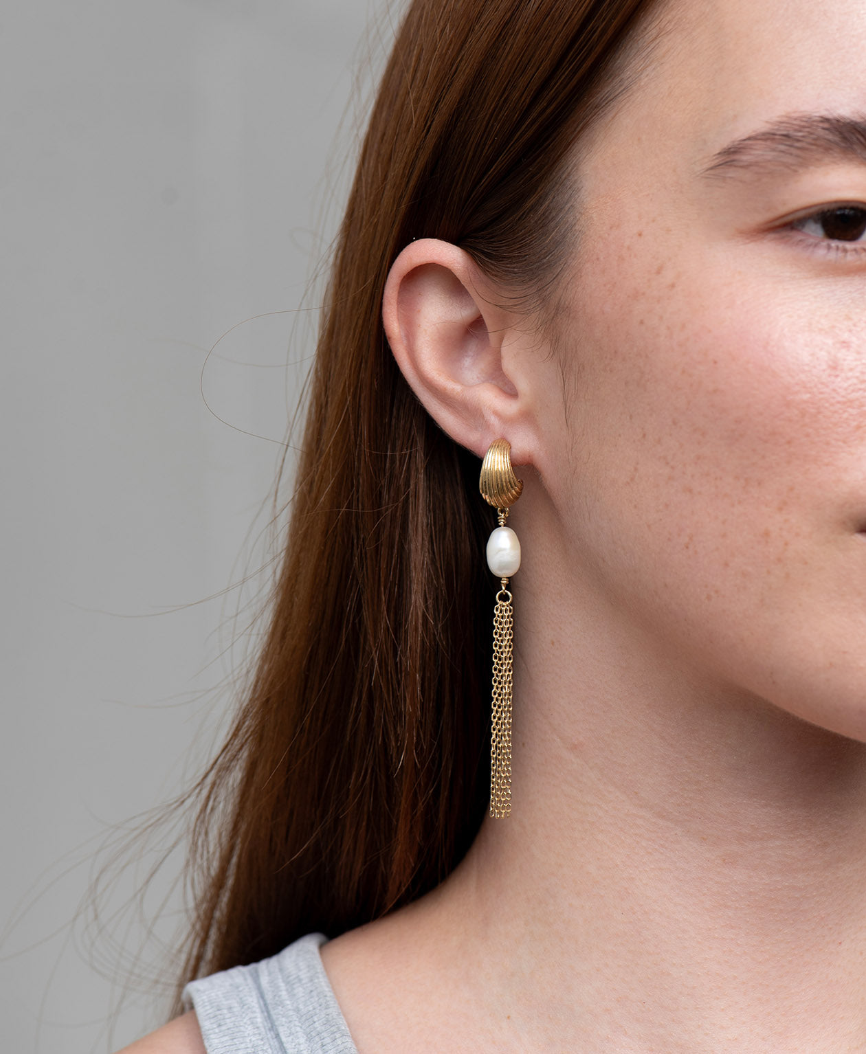 Esme Earrings - 22k Gold Vermeil, Pearl