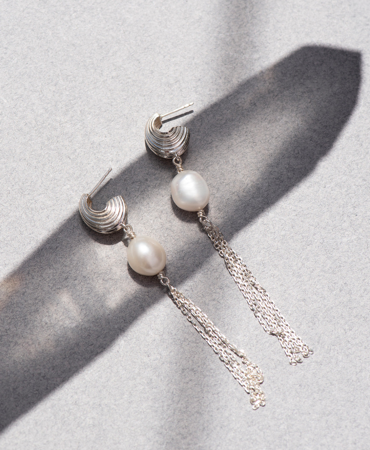 Esme Earrings - 925 Sterling Silver, Pearl