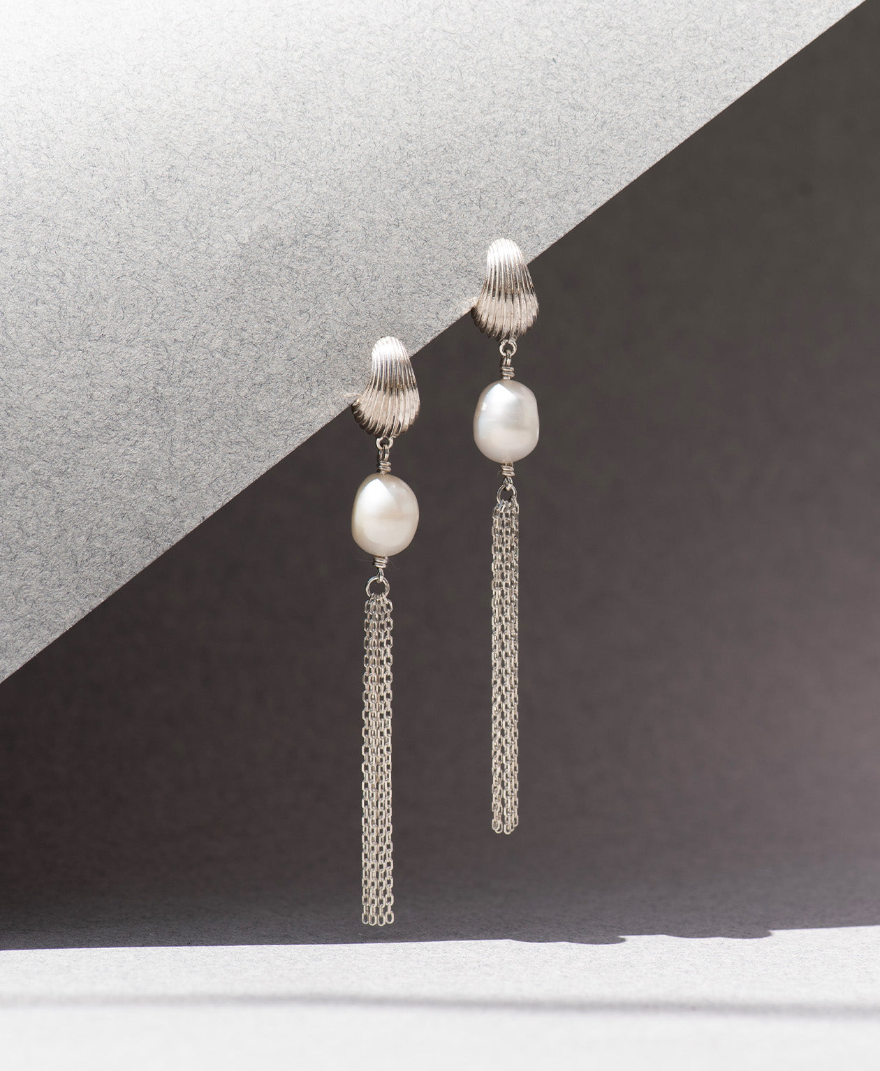 Esme Earrings - 925 Sterling Silver, Pearl
