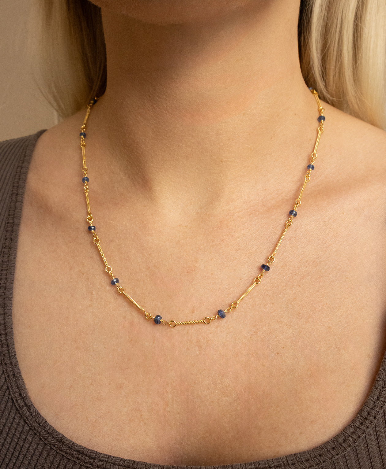 Clio Chain - 22k Gold Vermeil, Kyanite