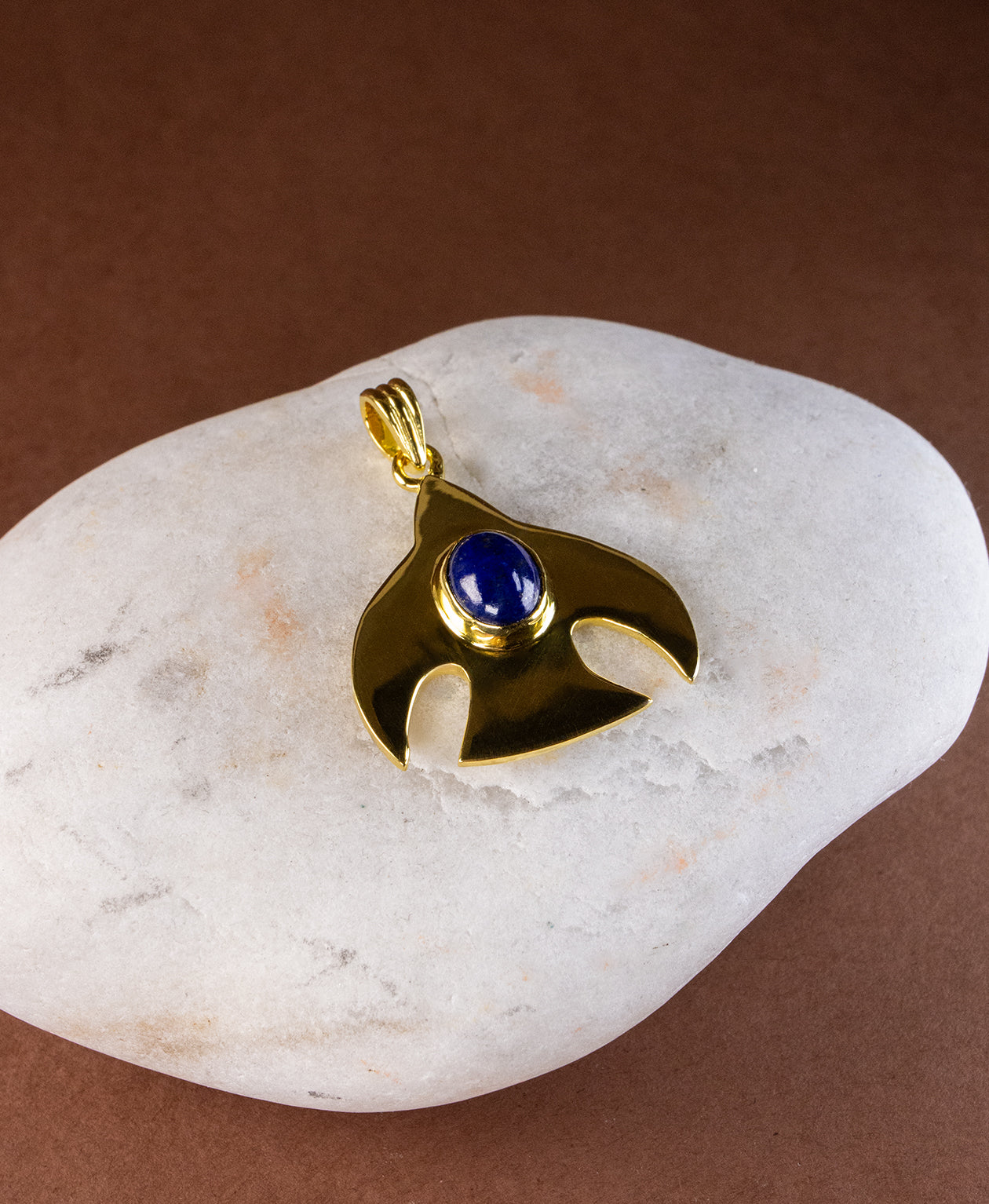 Moonbird Charm - 22k Gold Vermeil, Lapis Lazuli