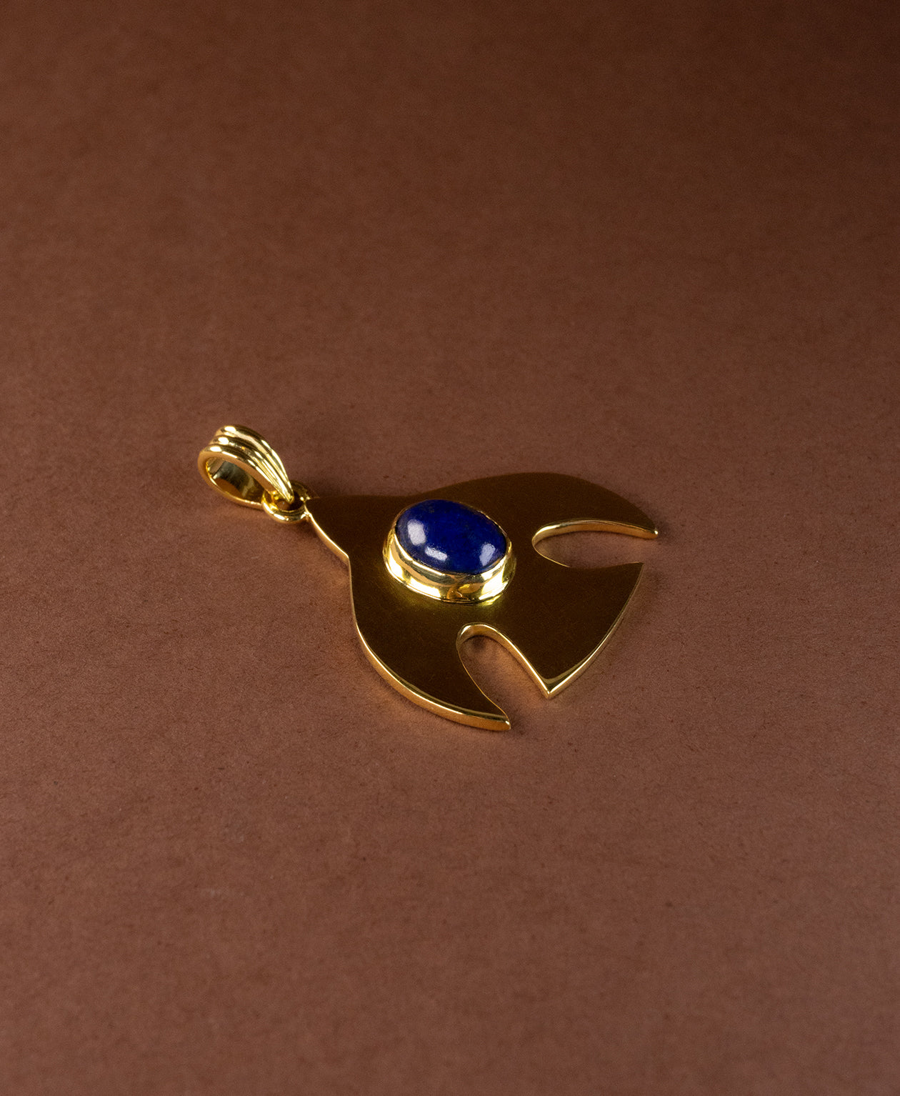 Moonbird Charm - 22k Gold Vermeil, Lapis Lazuli