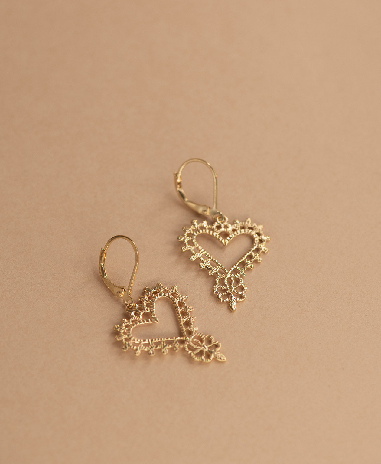 Heart Earrings - 22k Gold Vermeil