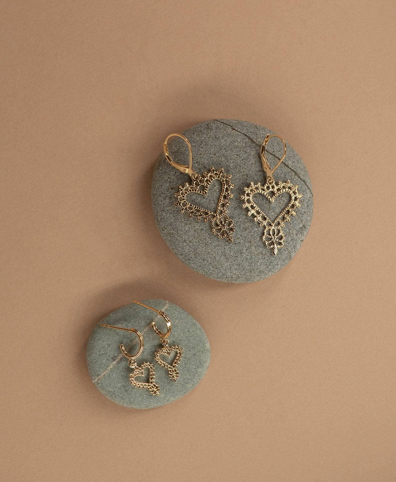 Heart Earrings - 22k Gold Vermeil