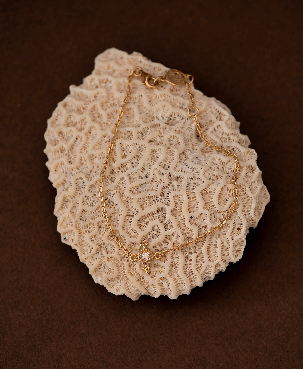 Indie Bracelet - 22k Gold Vermeil, Peach Zircon