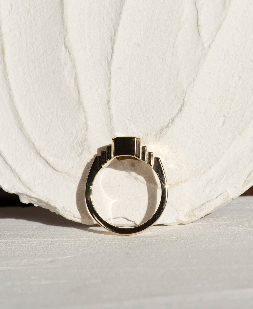 One of a Kind 356 - 18k Yellow Gold, Green Sapphire