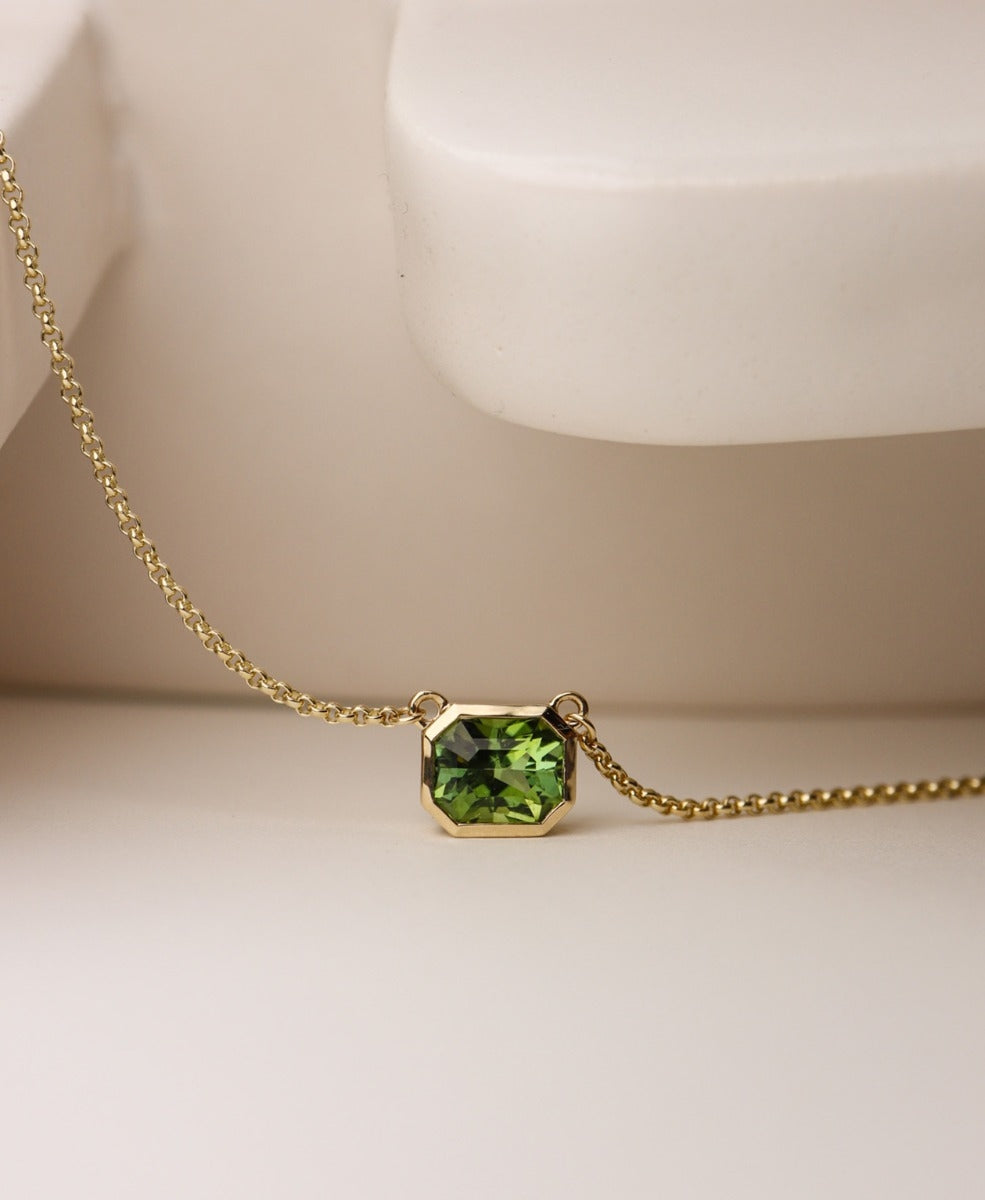One of a Kind 472 - 9k Yellow Gold, Green Tourmaline