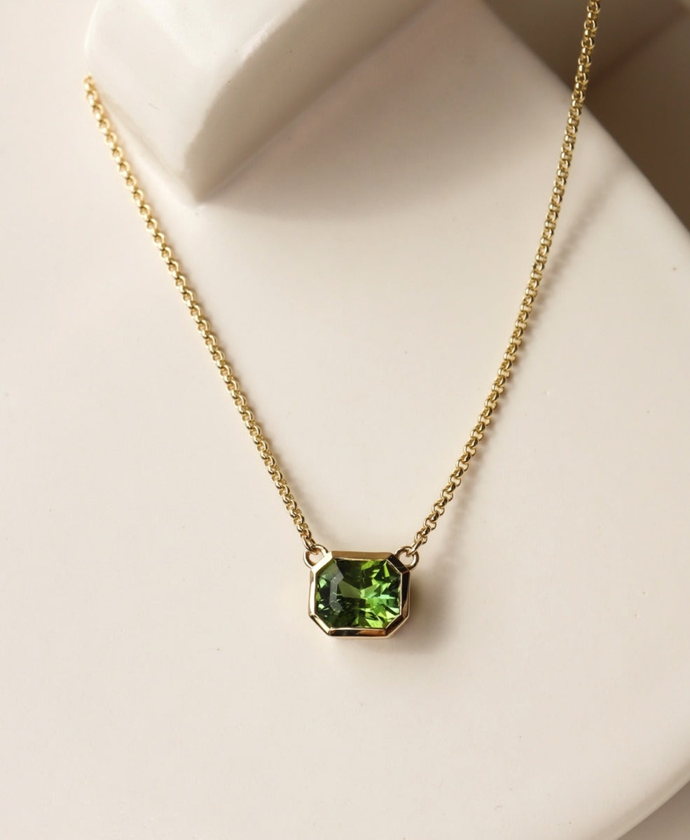 One of a Kind 472 - 9k Yellow Gold, Green Tourmaline