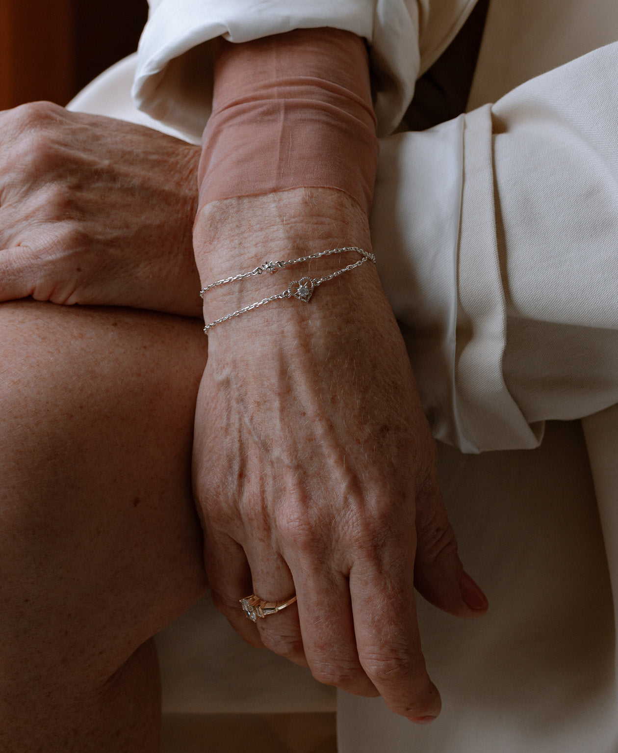 Kind Heart Bracelet - 925 Sterling Silver, White Zircon
