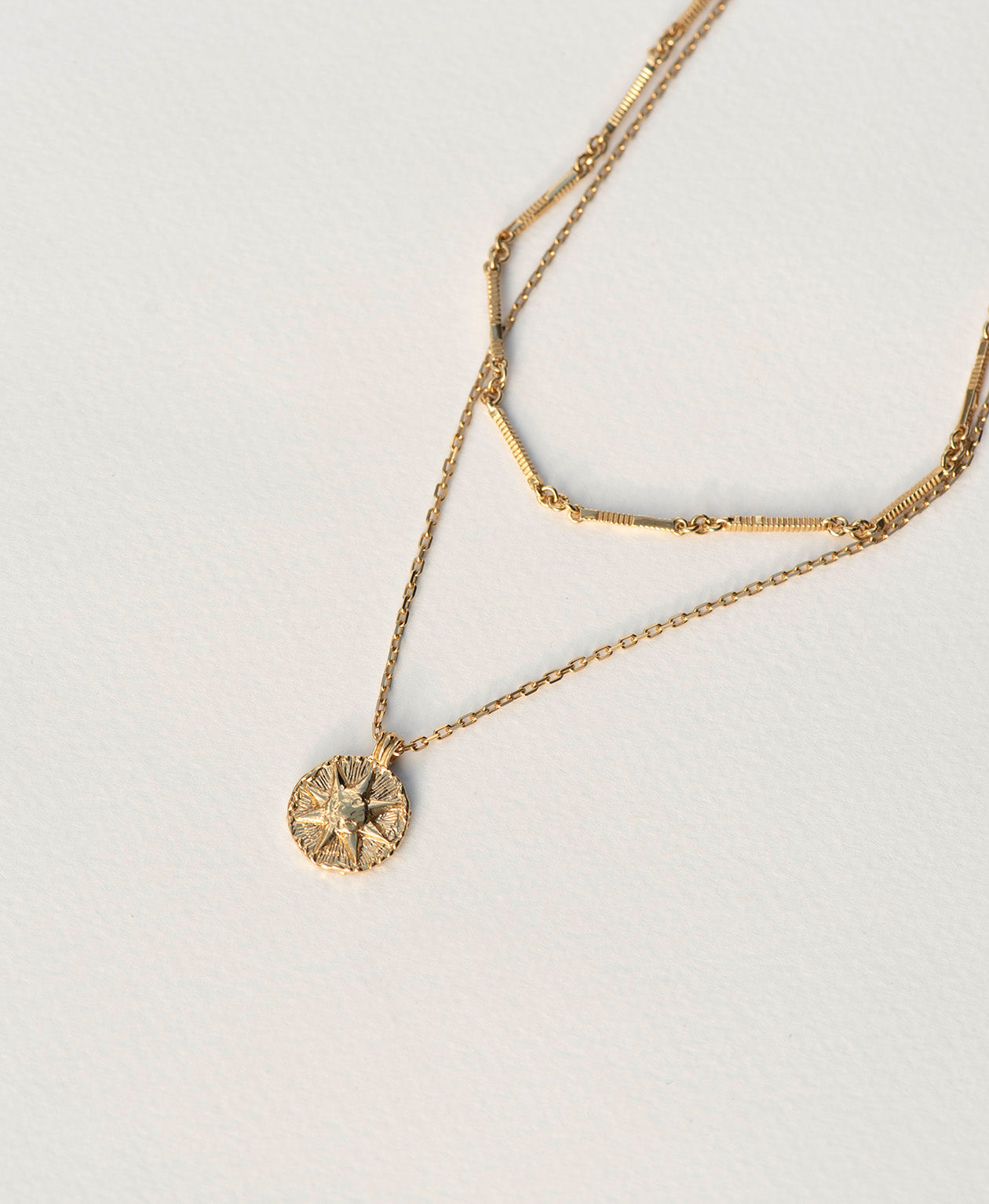 Ameena Chain (40cm) & Let the Sun Shine In Necklace Gift Set - 22k Gold Vermeil