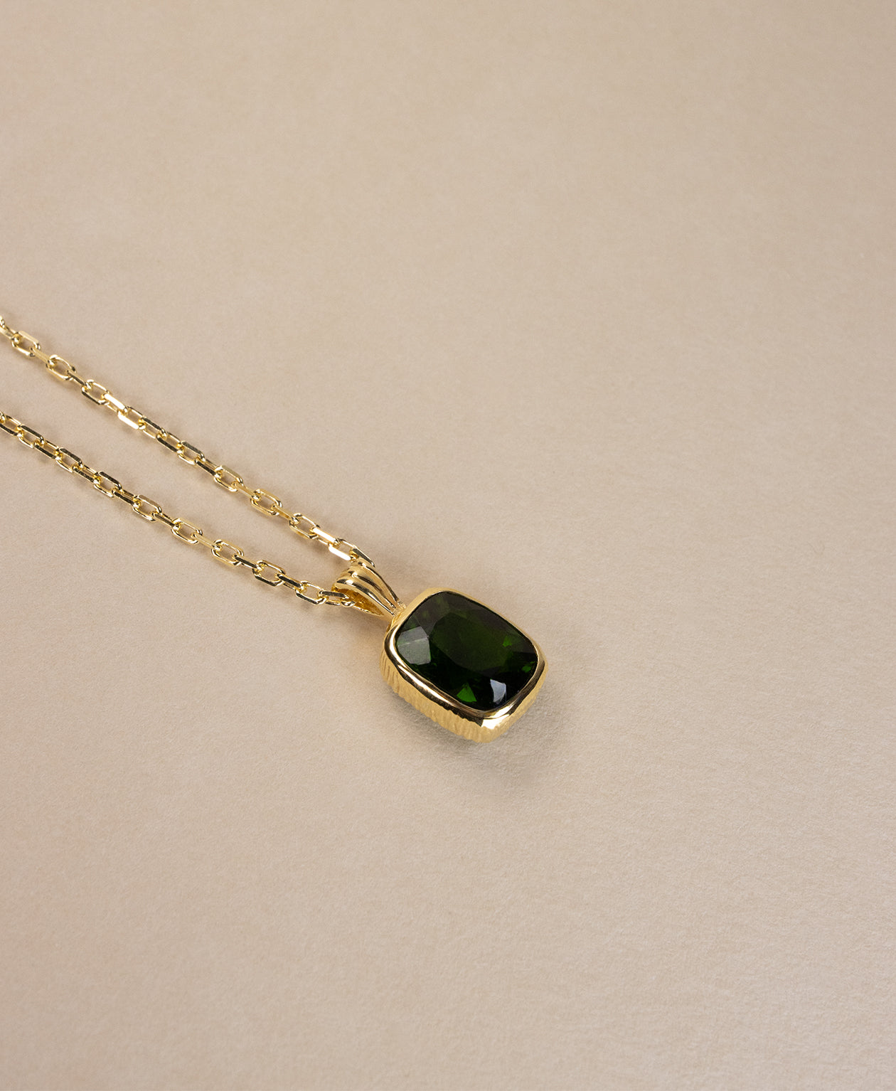 Limited Edition 206 - 22k Gold Vermeil, Chrome Diopside