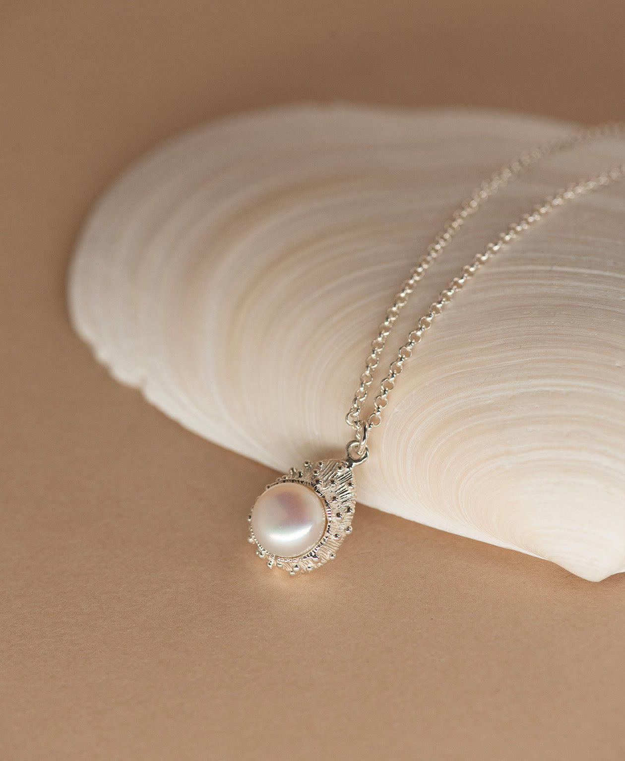 Lulu Necklace - 925 Sterling Silver, Pearl