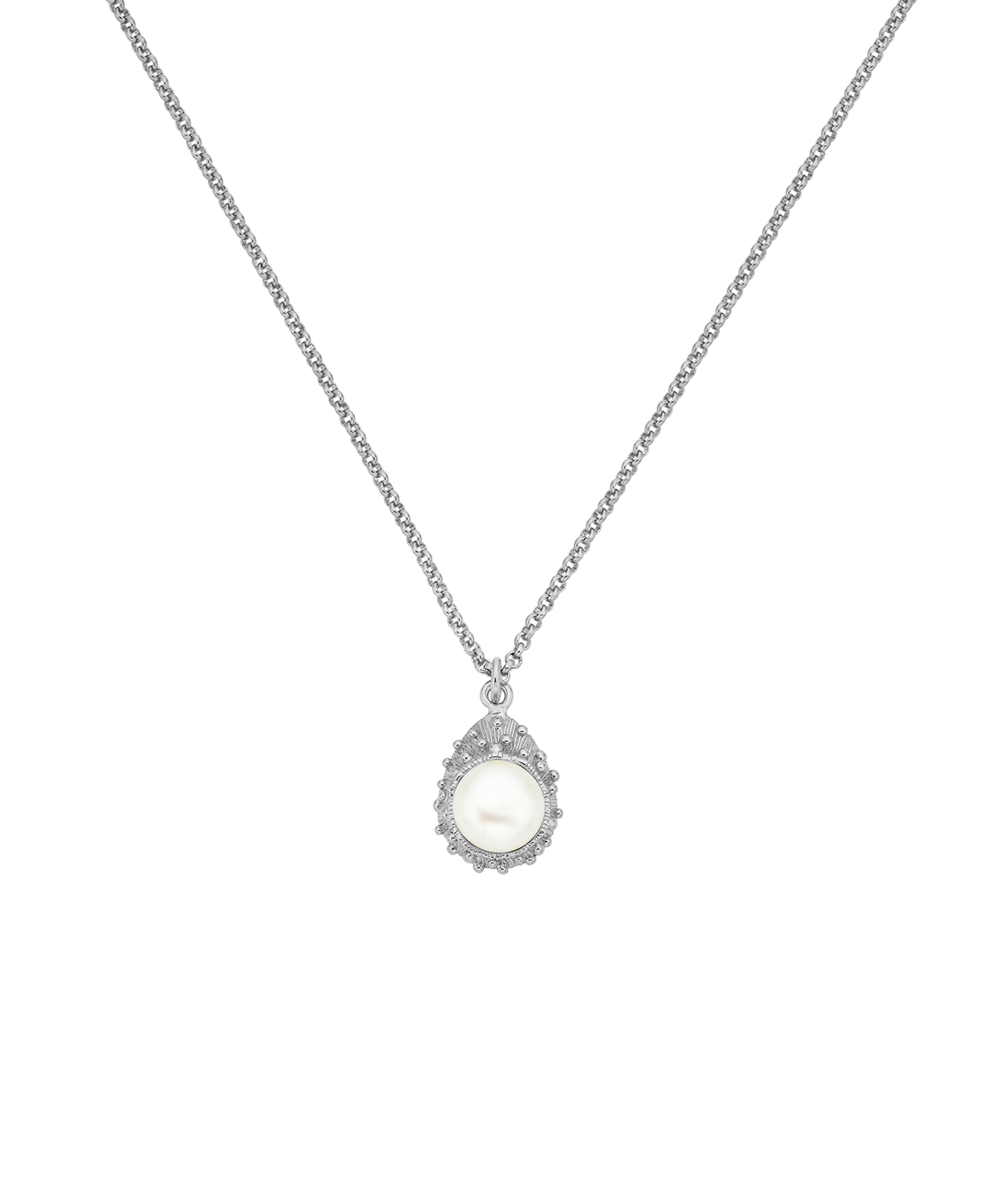 Lulu Necklace - 925 Sterling Silver, Pearl