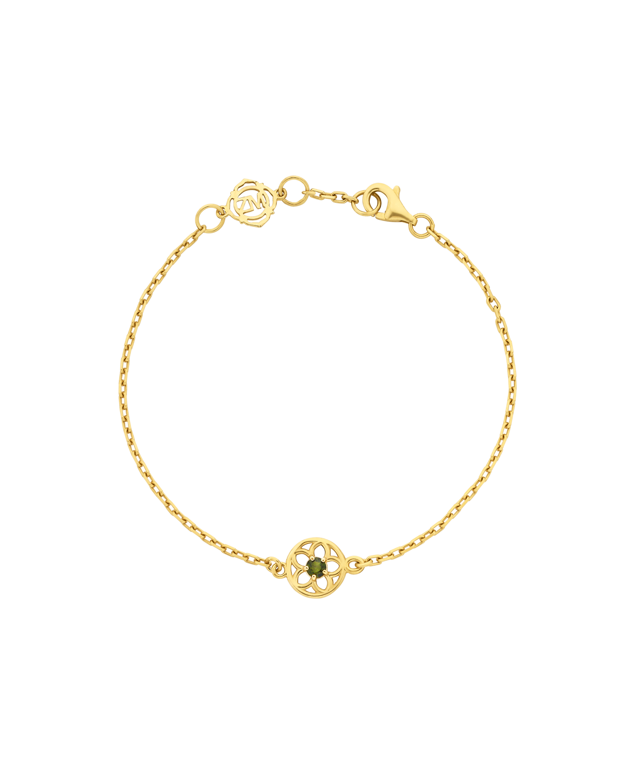 Manuka Bracelet - 22k Gold Vermeil, Chrome Diopside