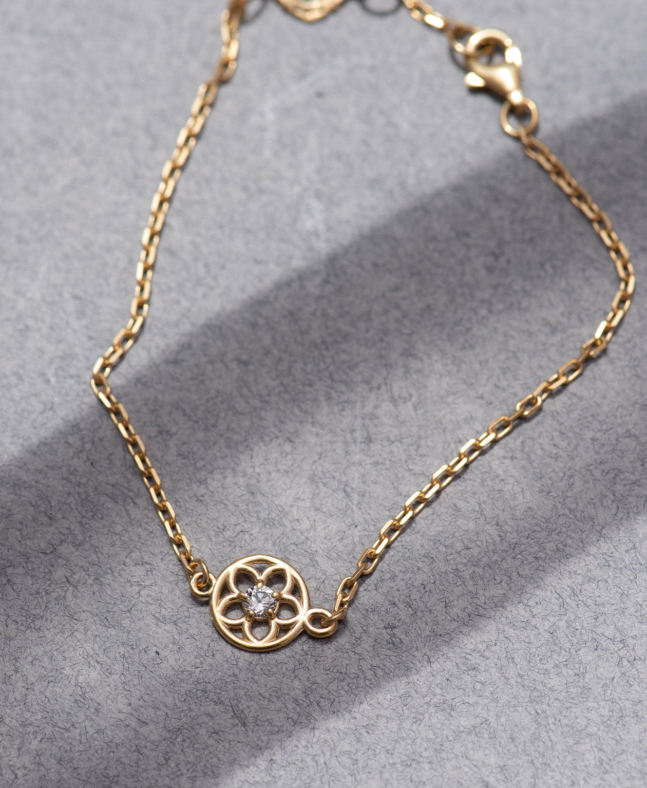 Manuka Bracelet - 22k Gold Vermeil, White Zircon