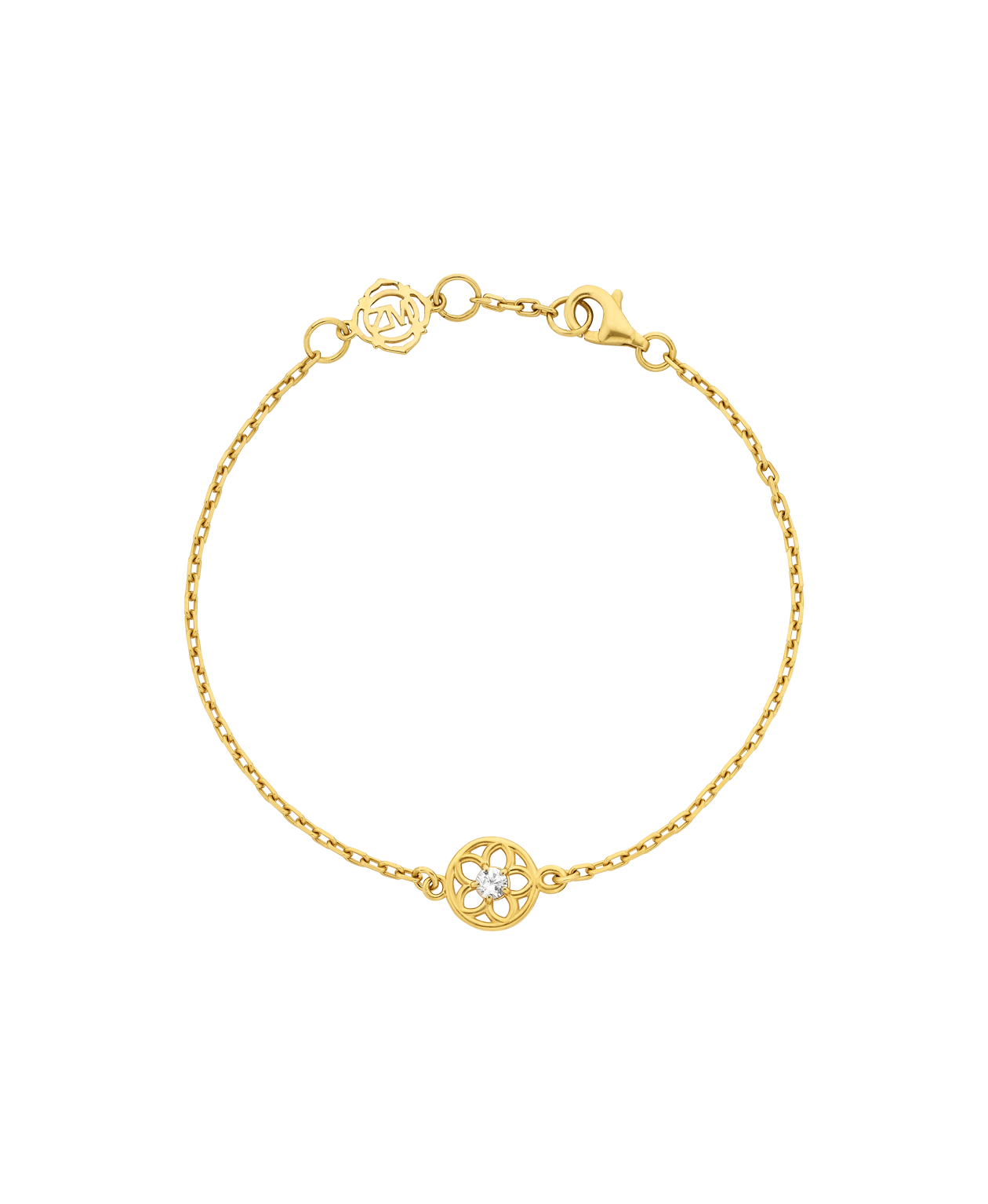 Manuka Bracelet - 22k Gold Vermeil, White Zircon
