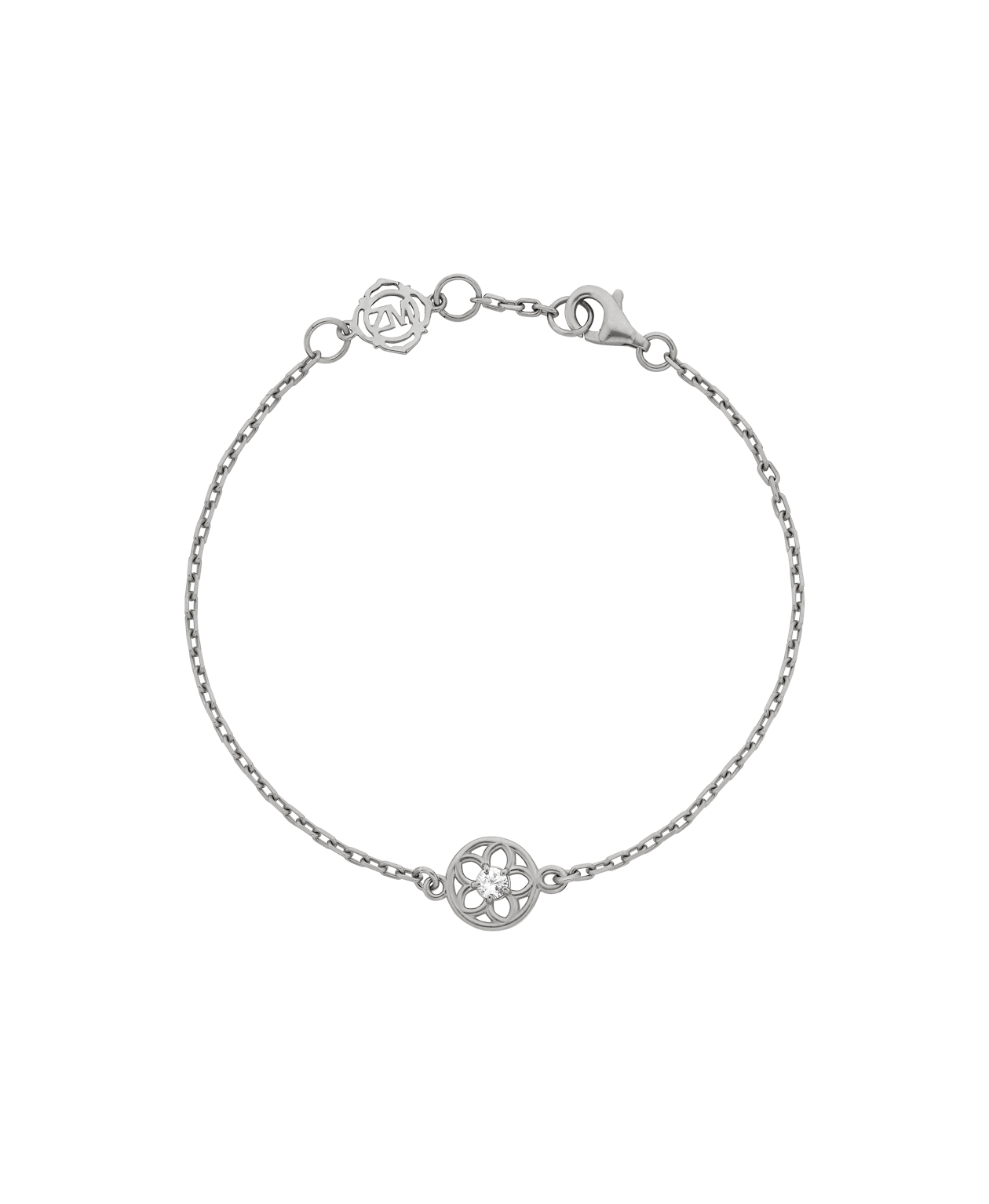 Manuka Bracelet - 925 Sterling Silver, White Zircon