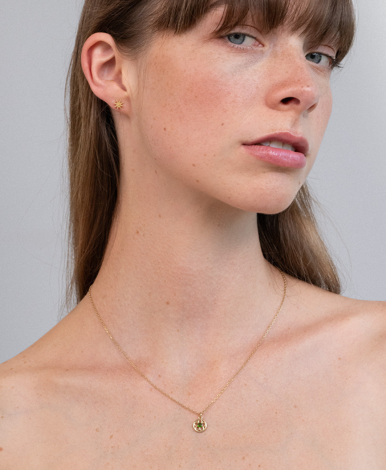 Manuka Necklace - 22k Gold Vermeil, Chrome Diopside