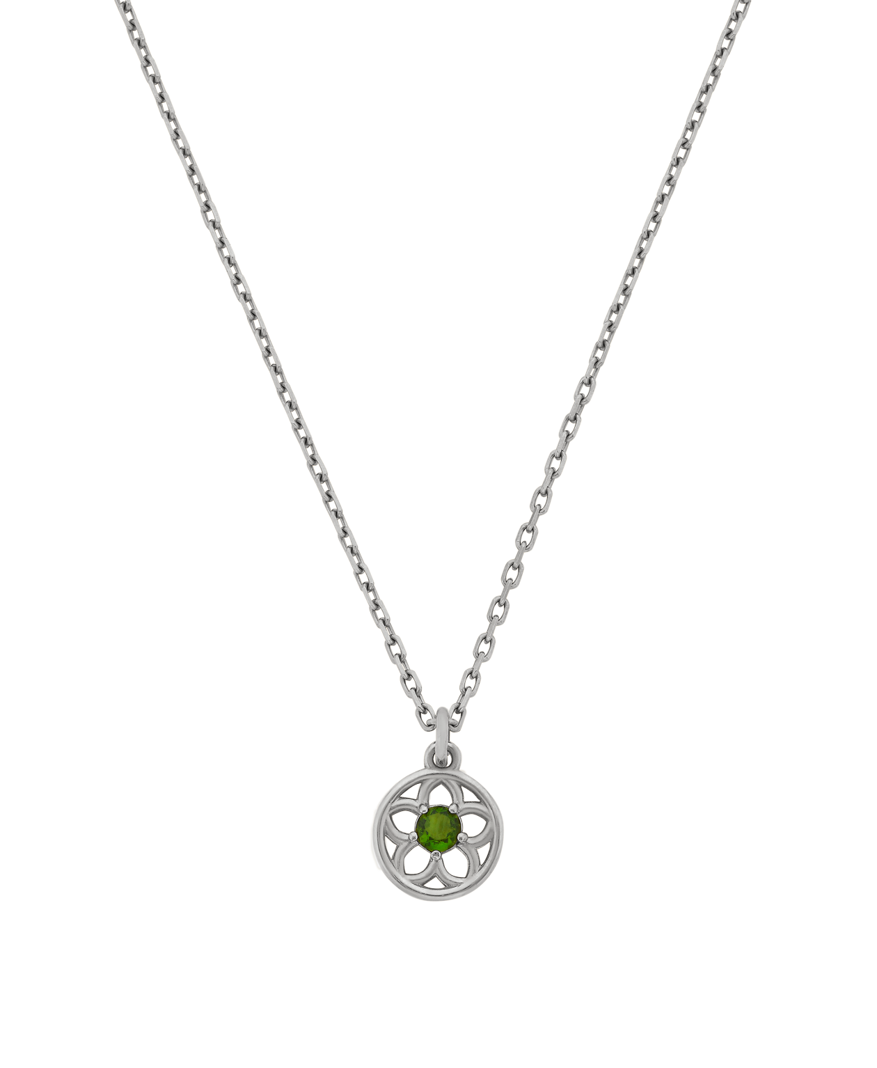 Manuka Necklace - 925 Sterling Silver, Chrome Diopside
