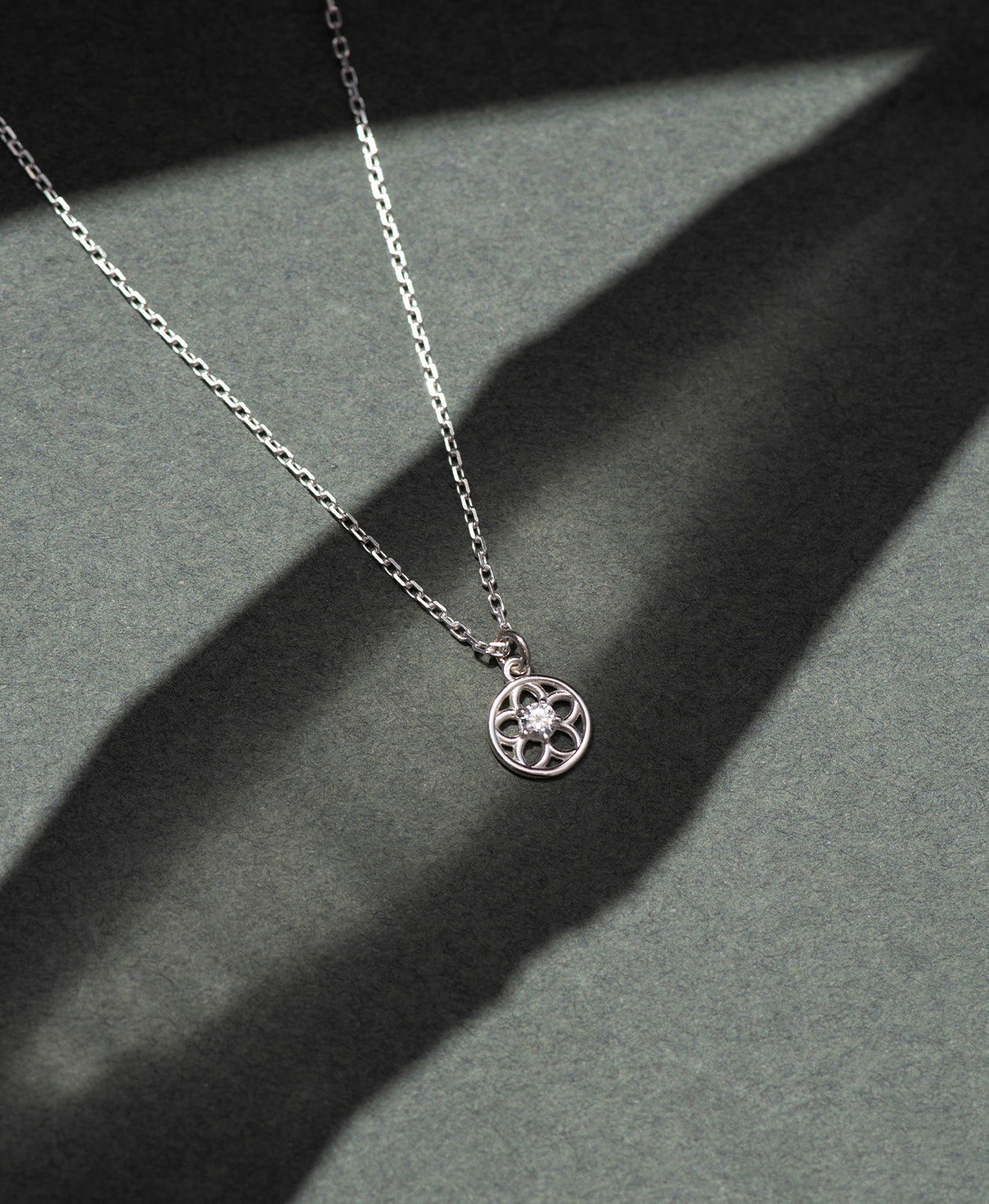 Manuka Necklace - 925 Sterling Silver, White Zircon