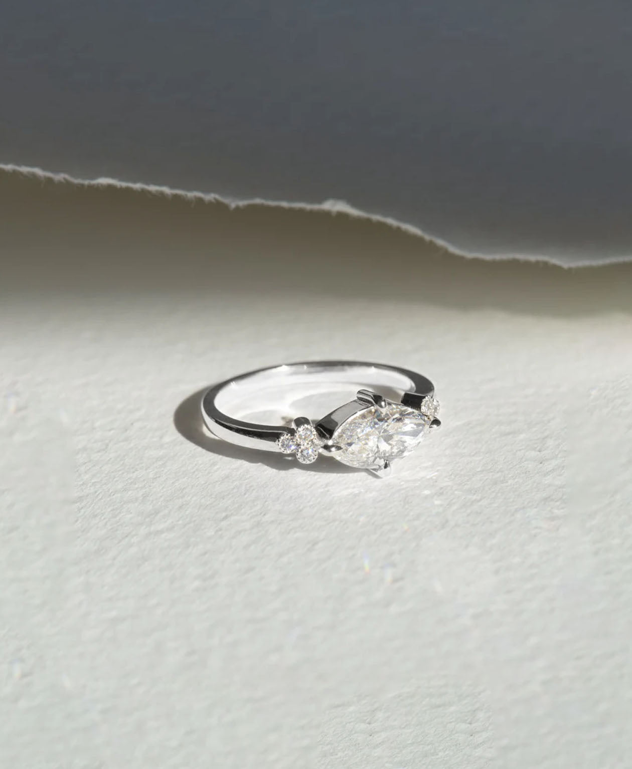 Mon Cheri Engagement Ring - Platinum, Marquise Cut Diamond 1.0 carat