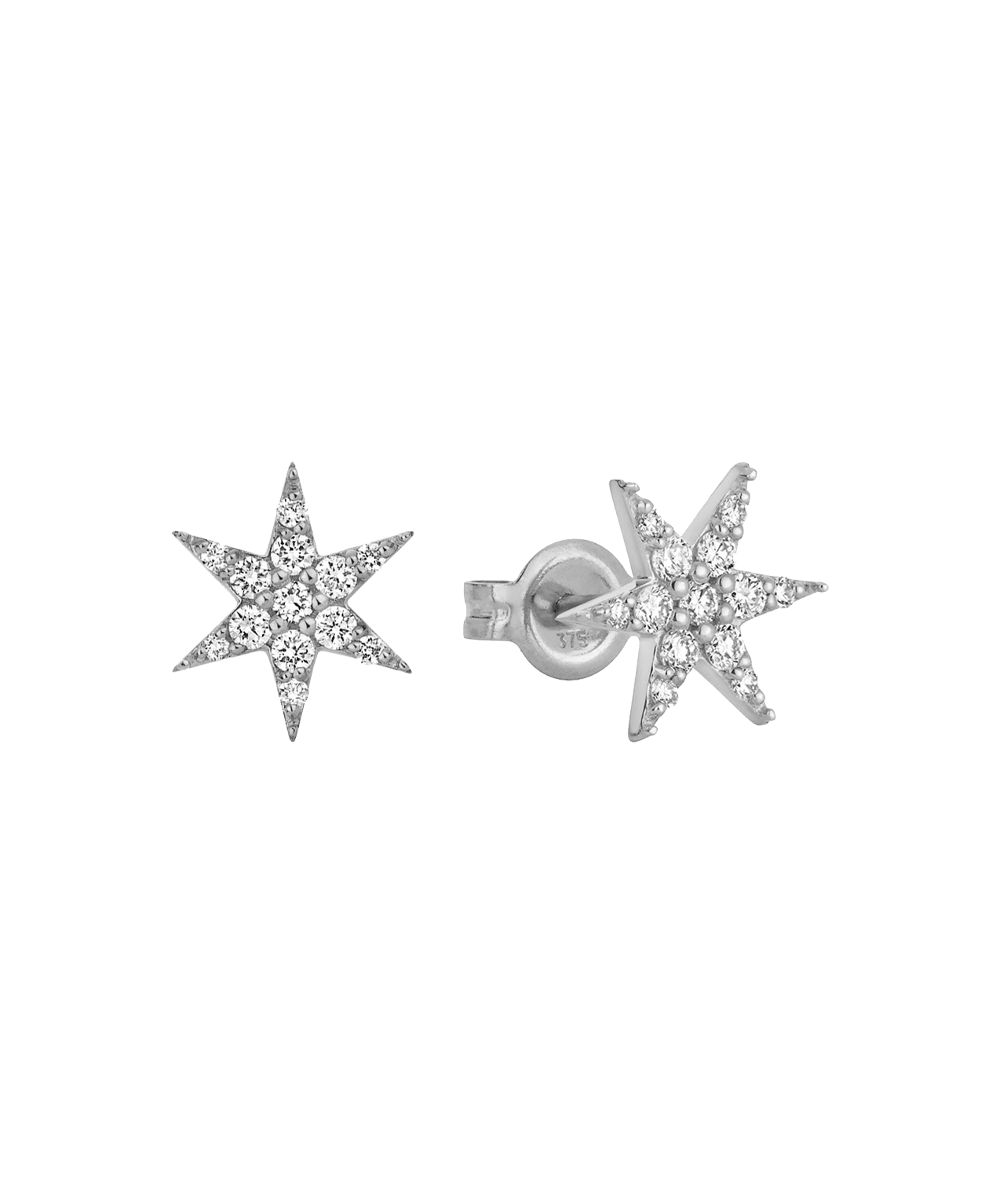 Mini Anahata Single Stud - 9k White Gold, Diamond