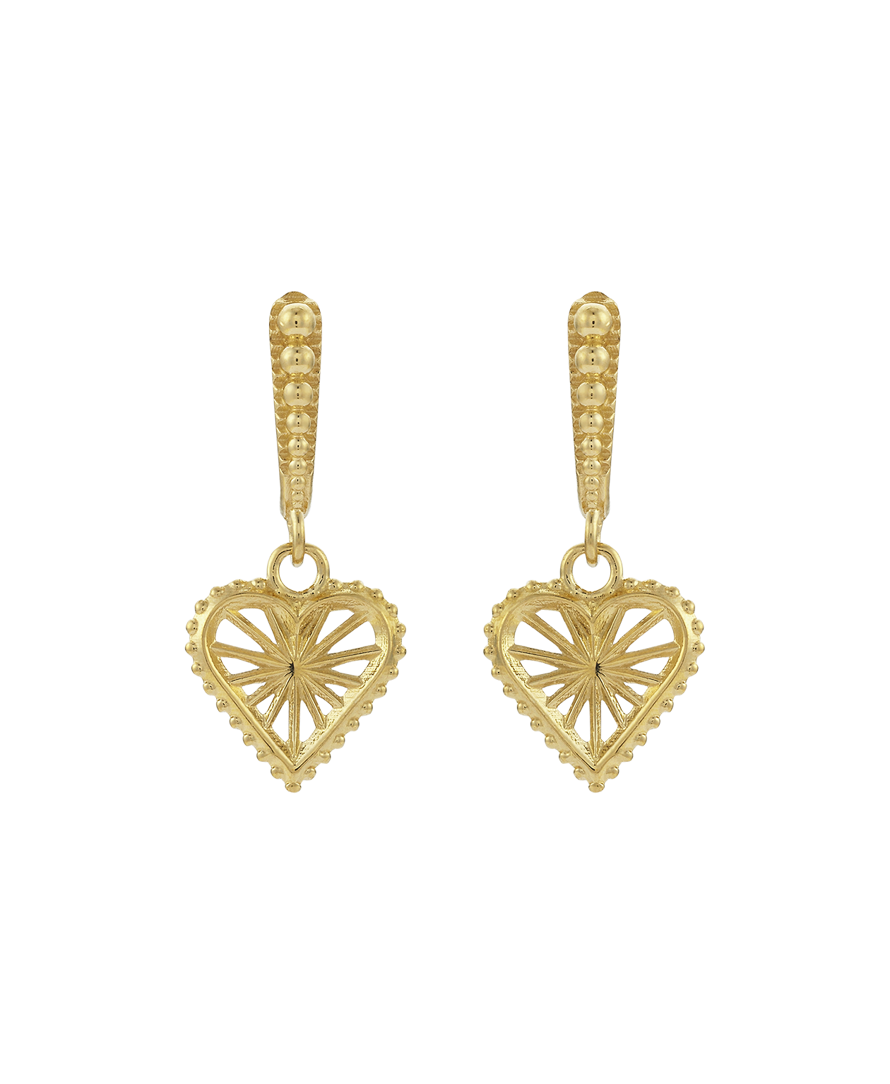 Mini Sweet Heart Earrings - 22k Gold Vermeil