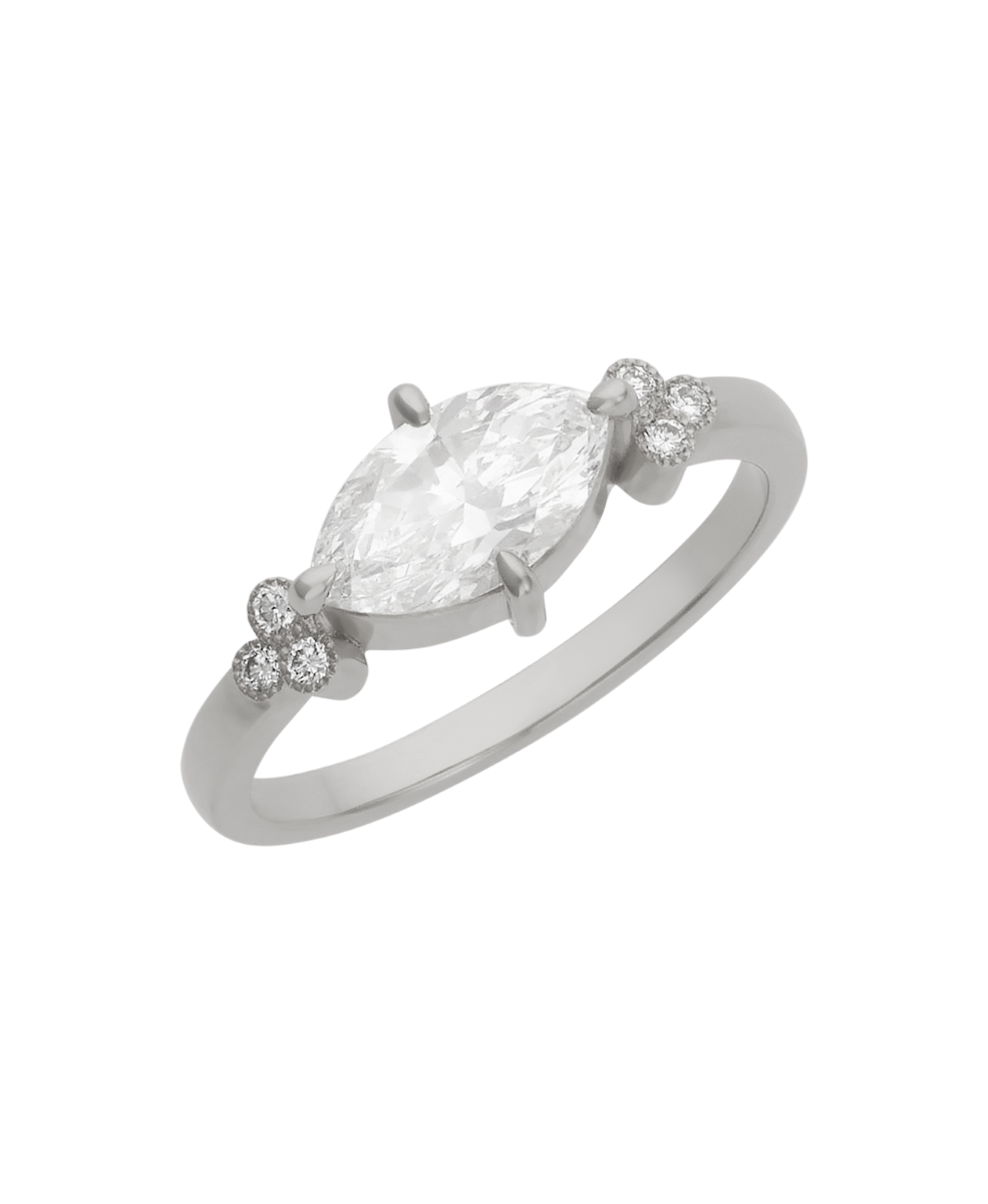 Mon Cheri Engagement Ring - Platinum, Marquise Cut Diamond 1.0 carat