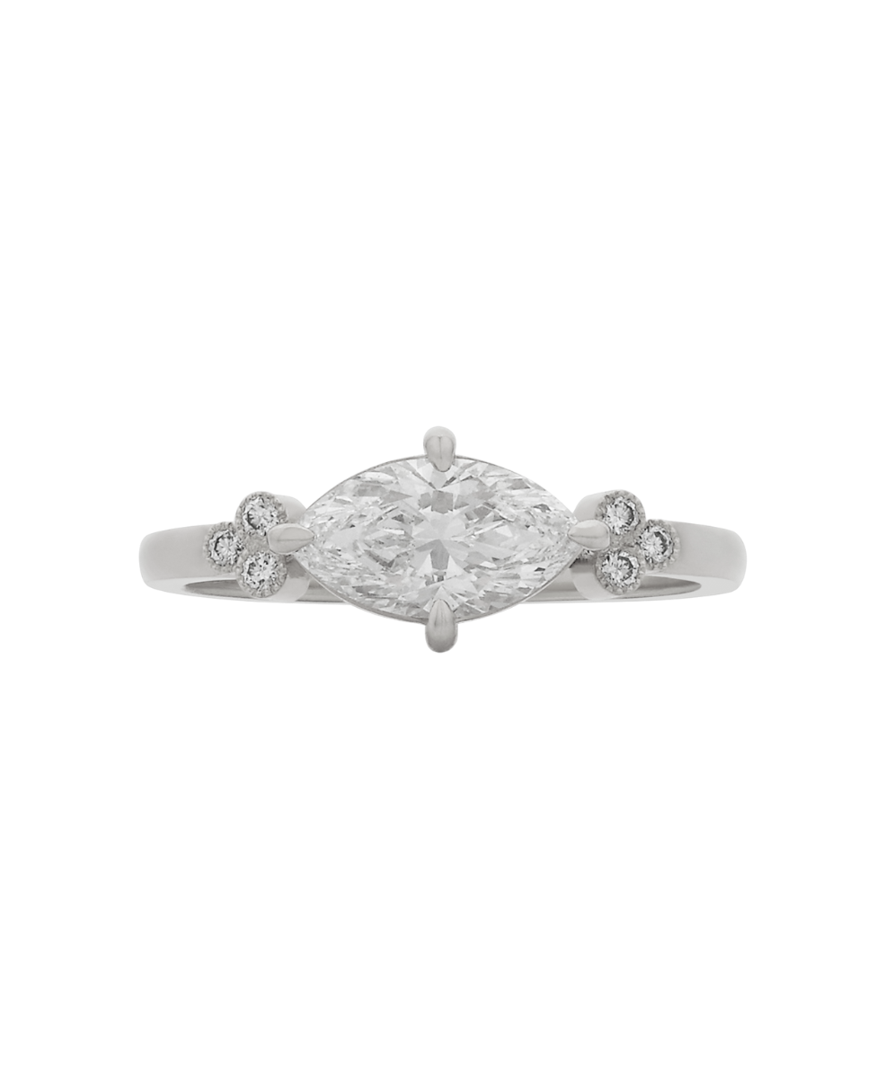 Mon Cheri Engagement Ring - Platinum, Marquise Cut Diamond 1.0 carat